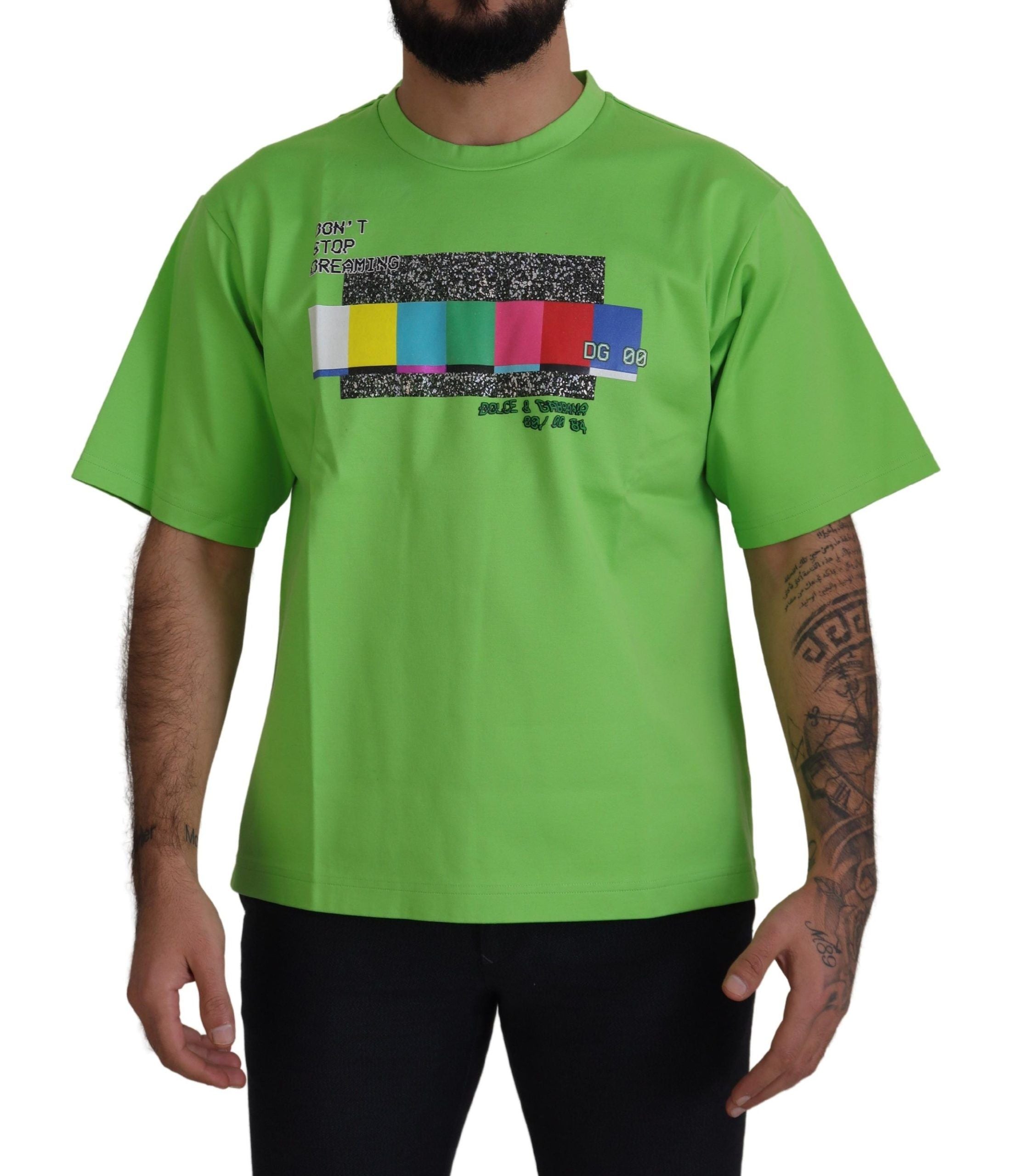 Groen katoenen DG CHANNEL top T-shirt