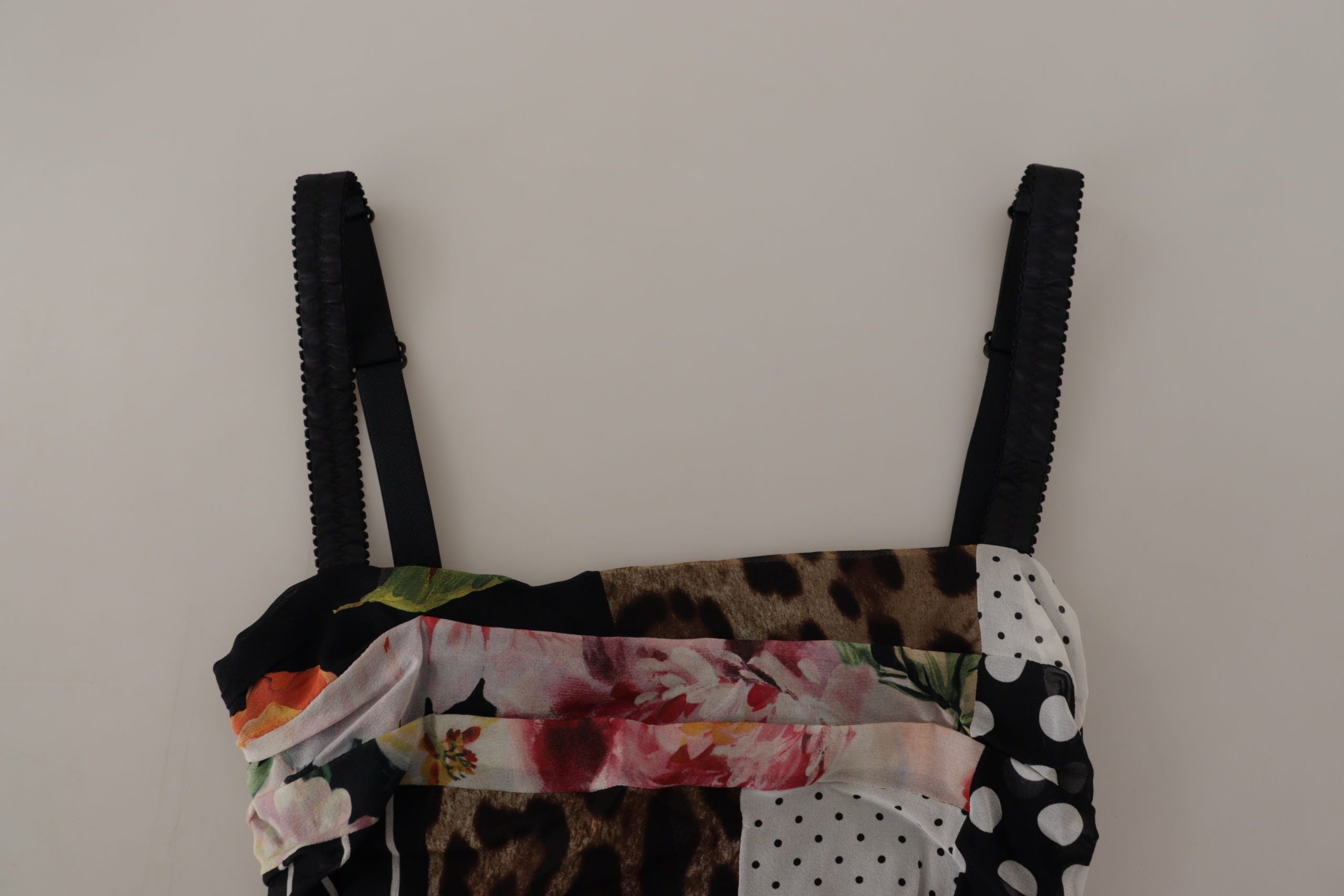 Multicolor Pachwork Midi Floral Zijden Luipaard Bodycon Jurk