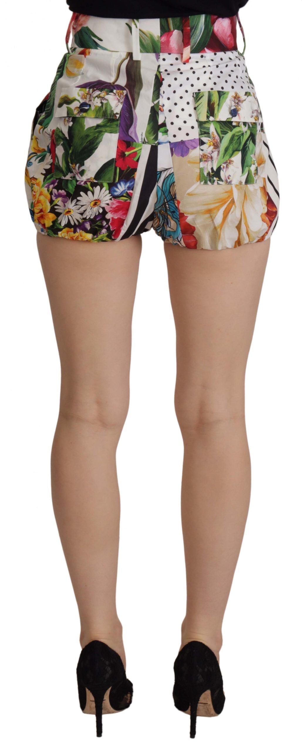 Multicolor hoge taille hotpants shorts