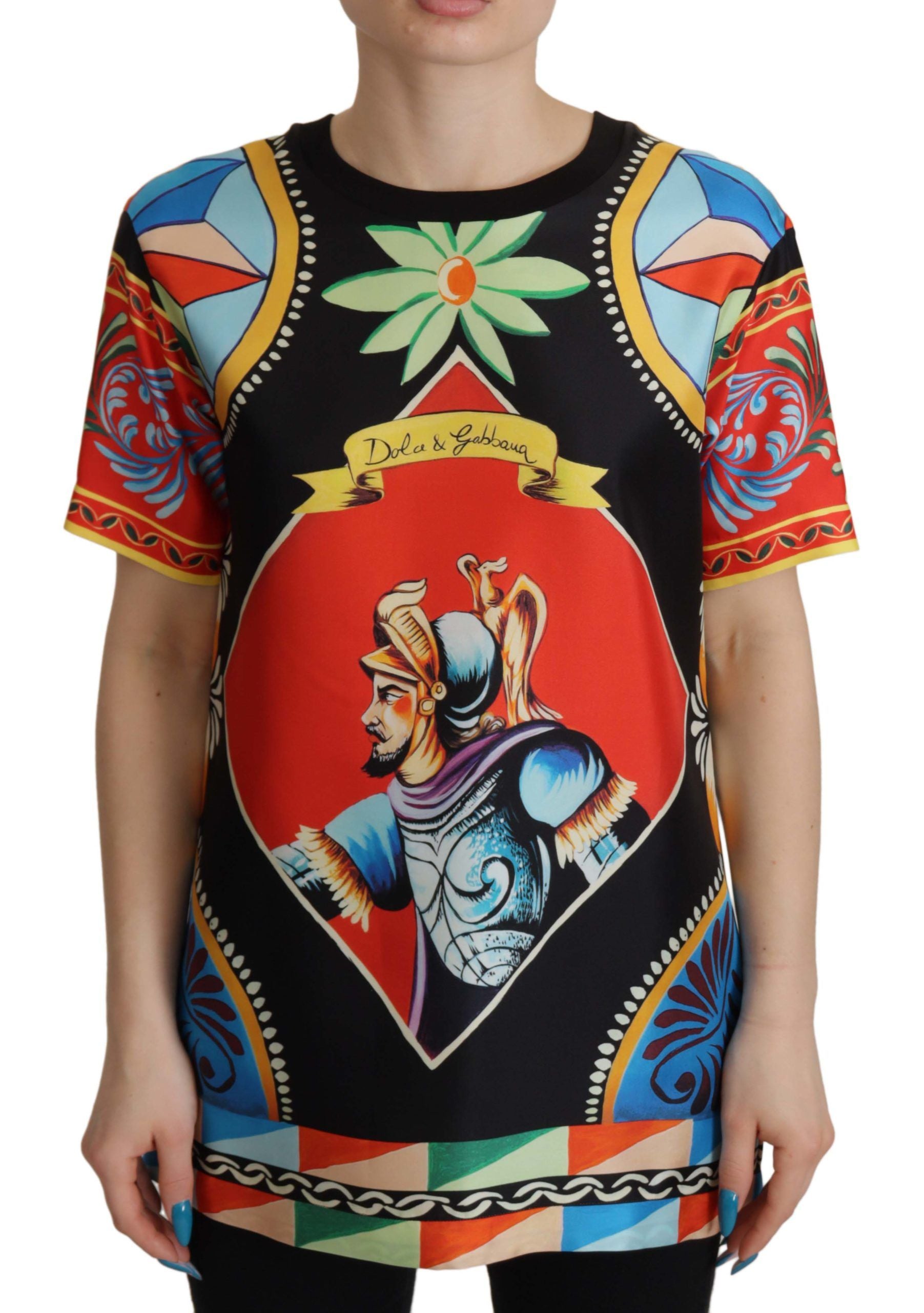Multicolor Soldier Carretto Zijden Top T-shirt