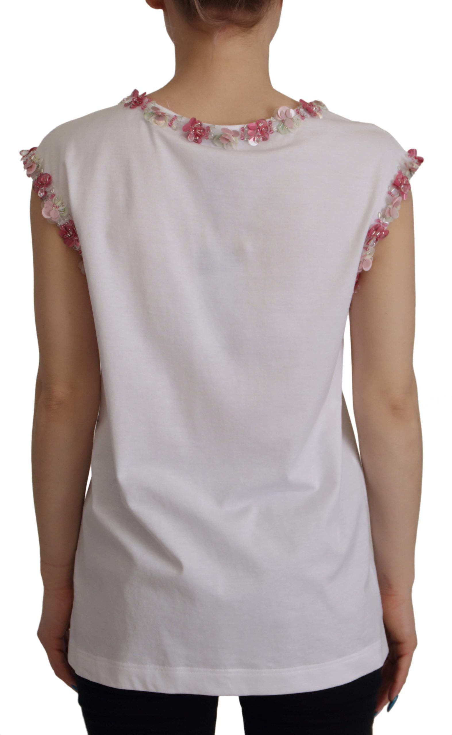 Wit DG Crown Floral Sequin T-shirt