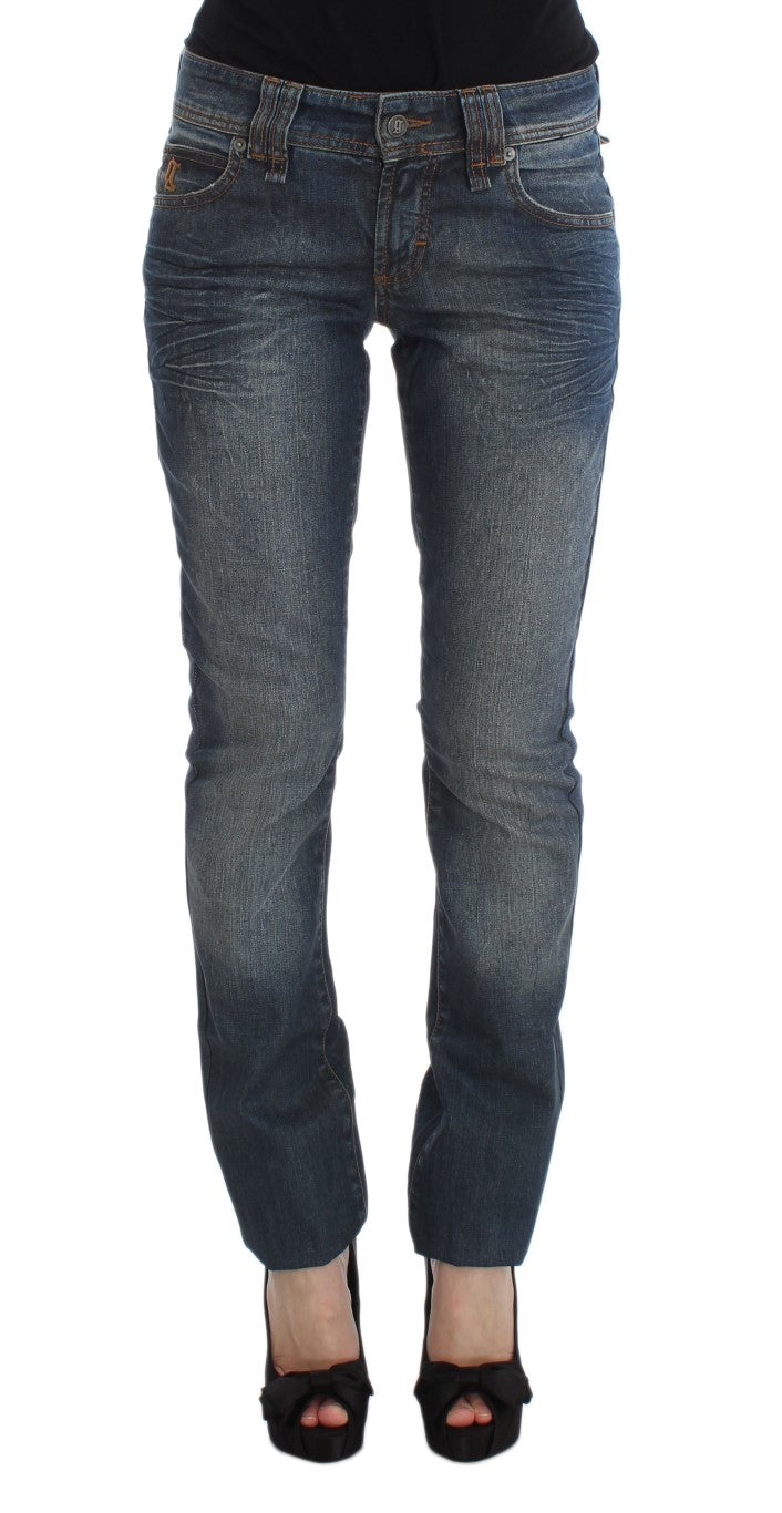 Blue Wash Katoenmix Slim Fit Jeans