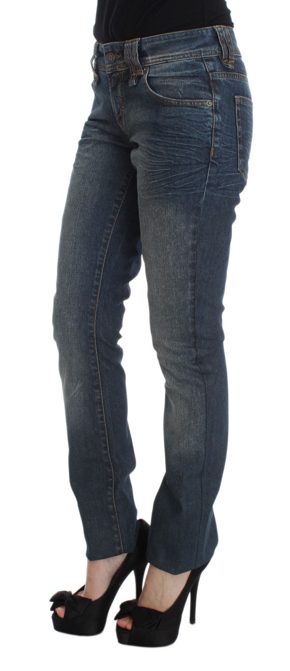 Blue Wash Katoenmix Slim Fit Jeans
