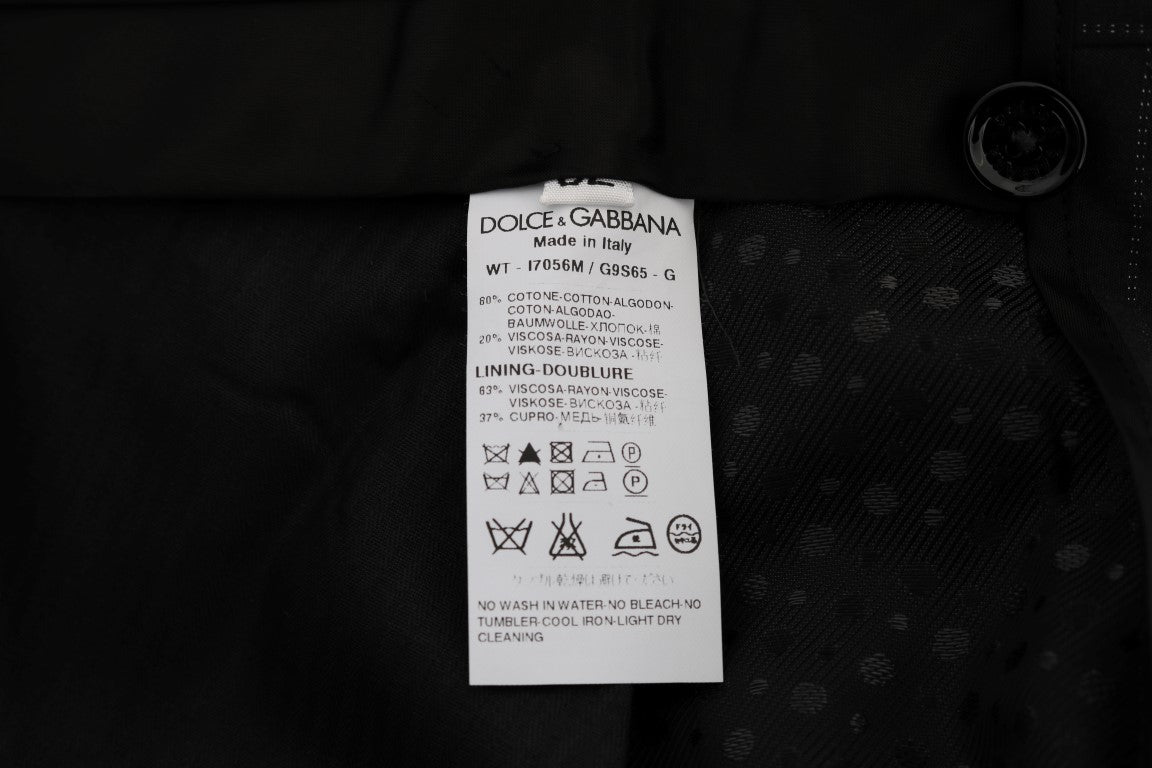 Blauwe gestreepte katoenen jurk formele broek