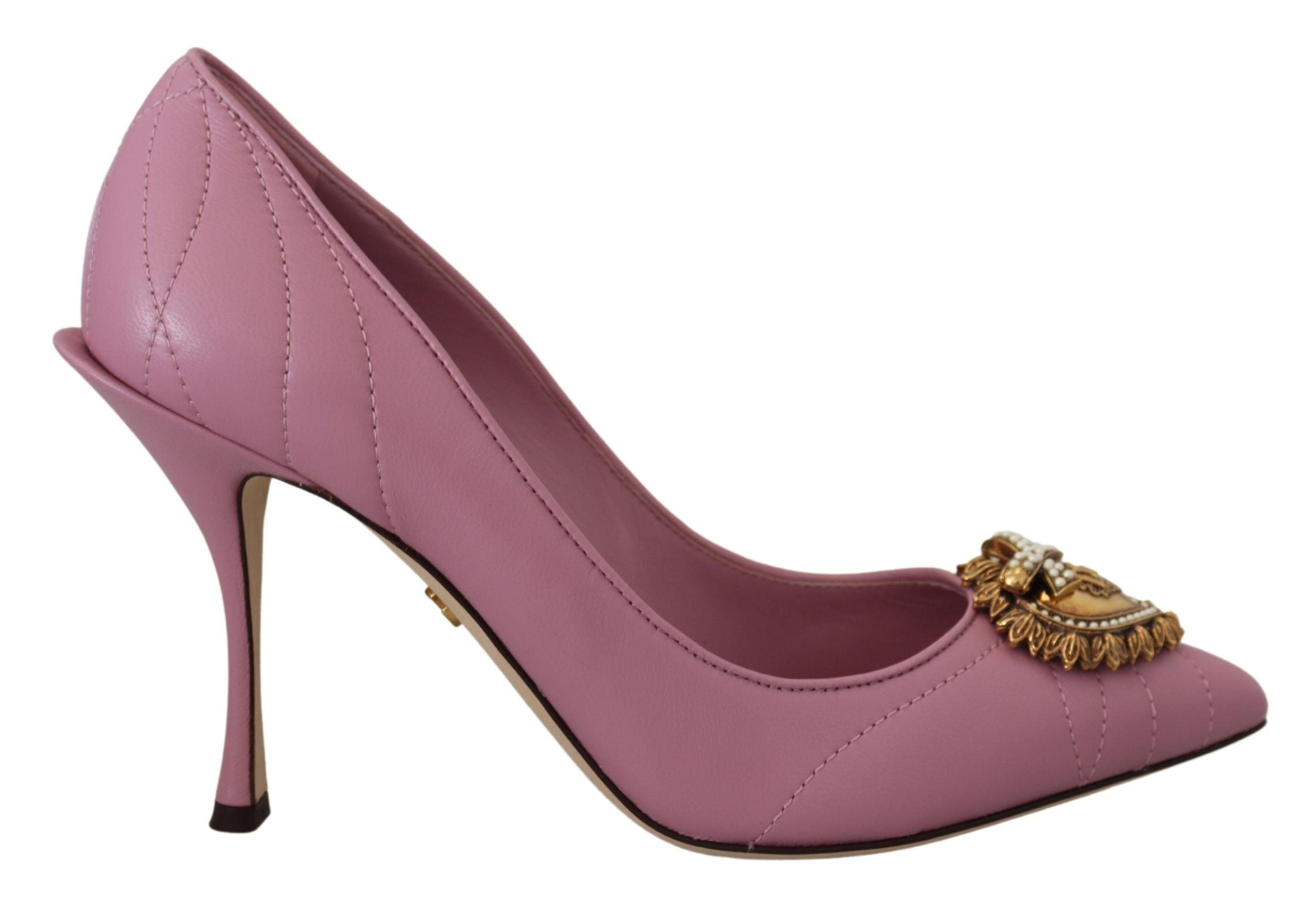Roze leren hart DEVOTION hakken pumps schoenen