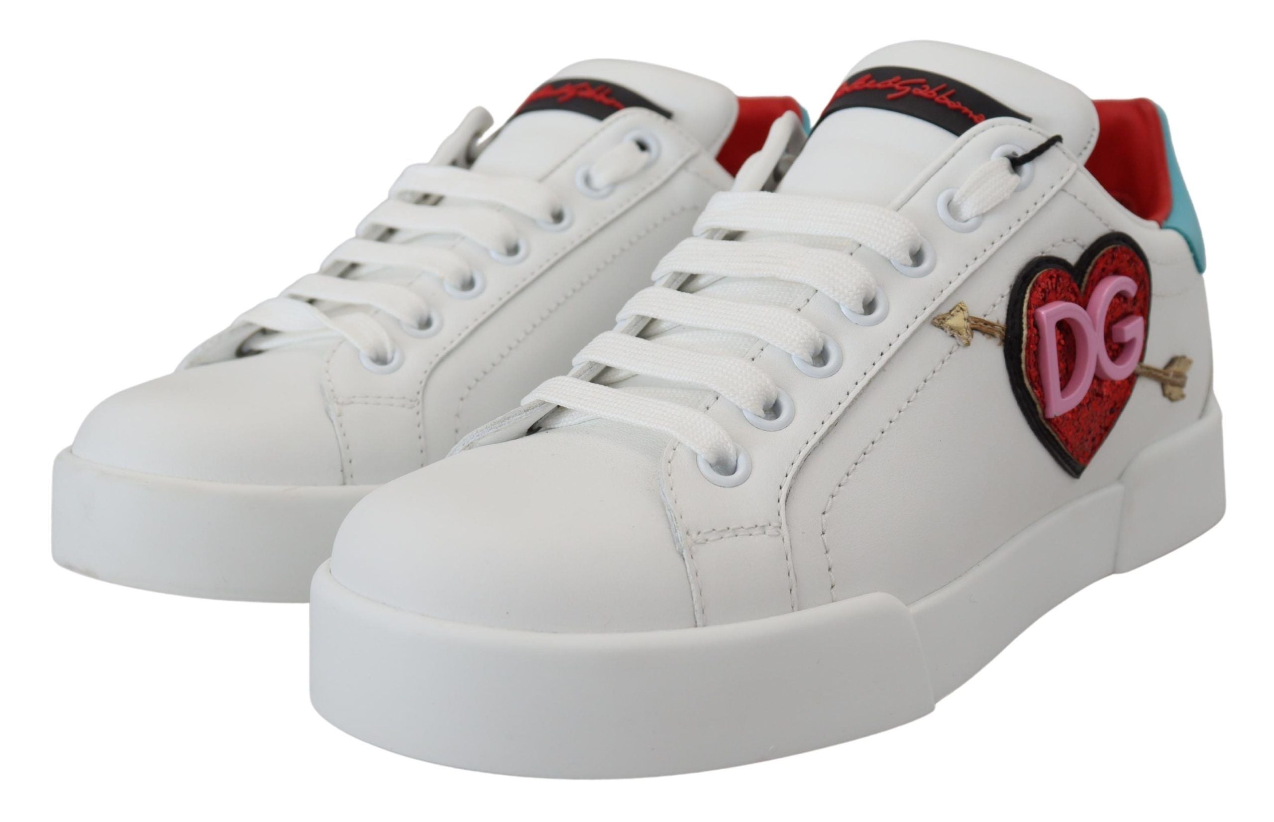 Witte leren sneaker Portofino Logo Heart Shoes