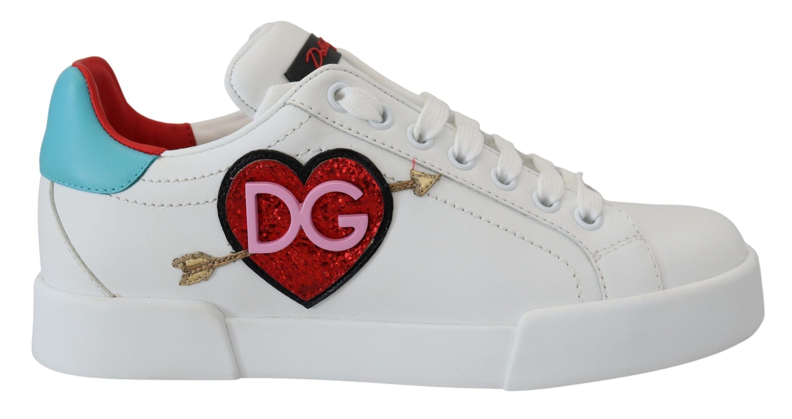 Witte leren sneaker Portofino Logo Heart Shoes