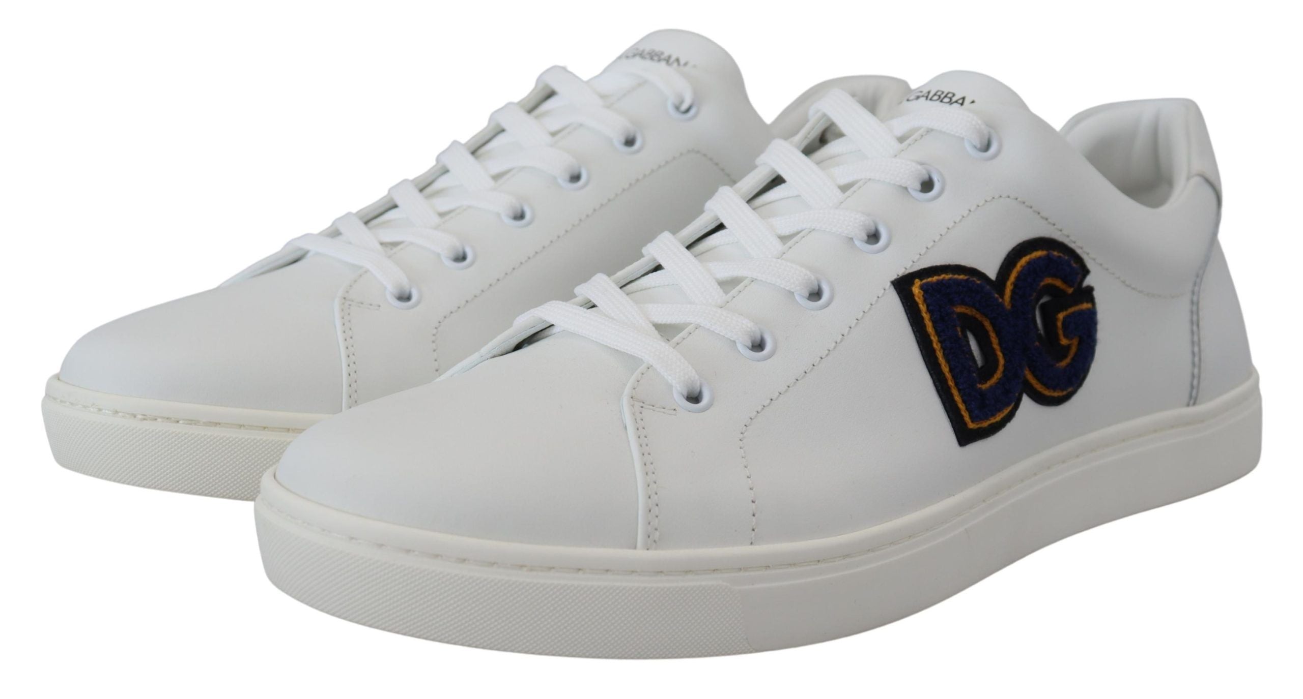 Witte leren DG-logo casual sneakers