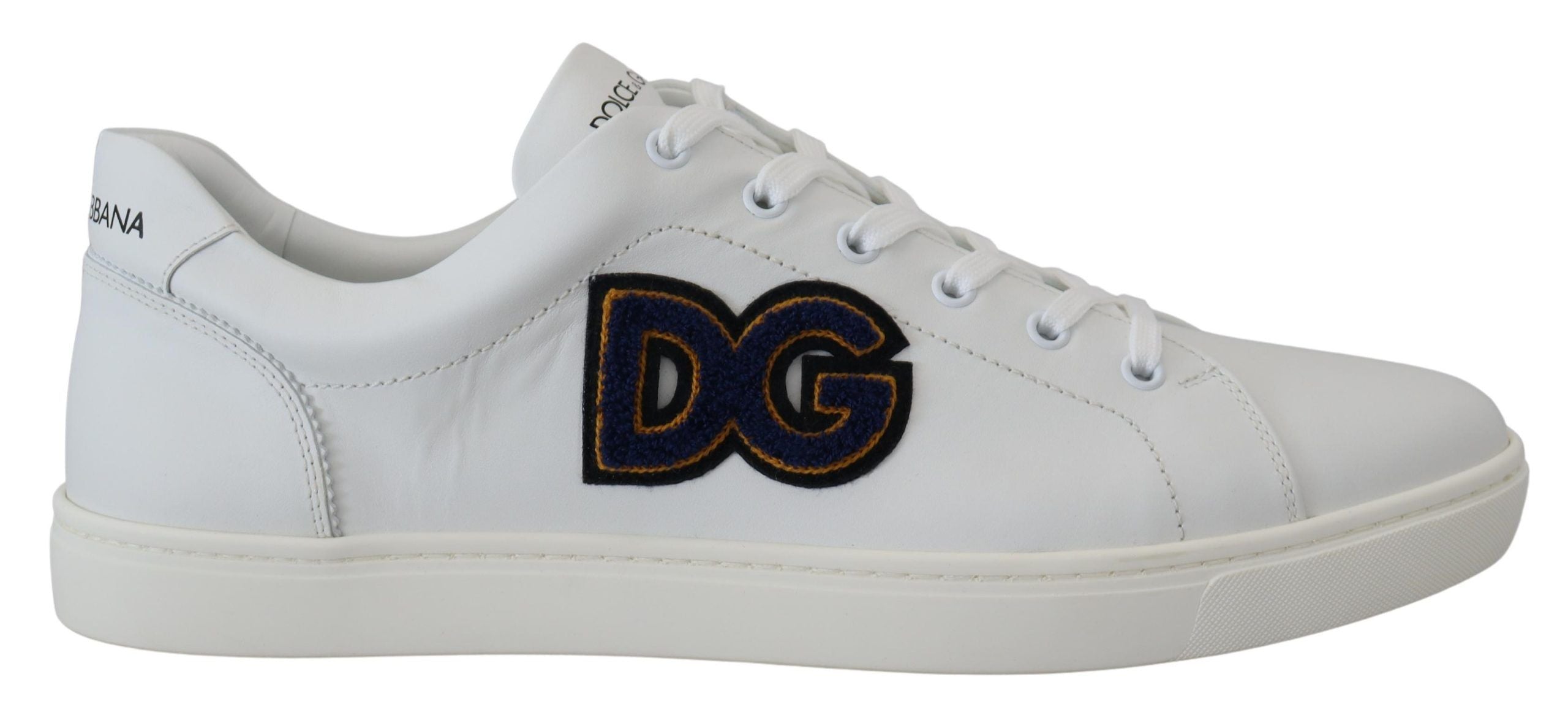 Witte leren DG-logo casual sneakers