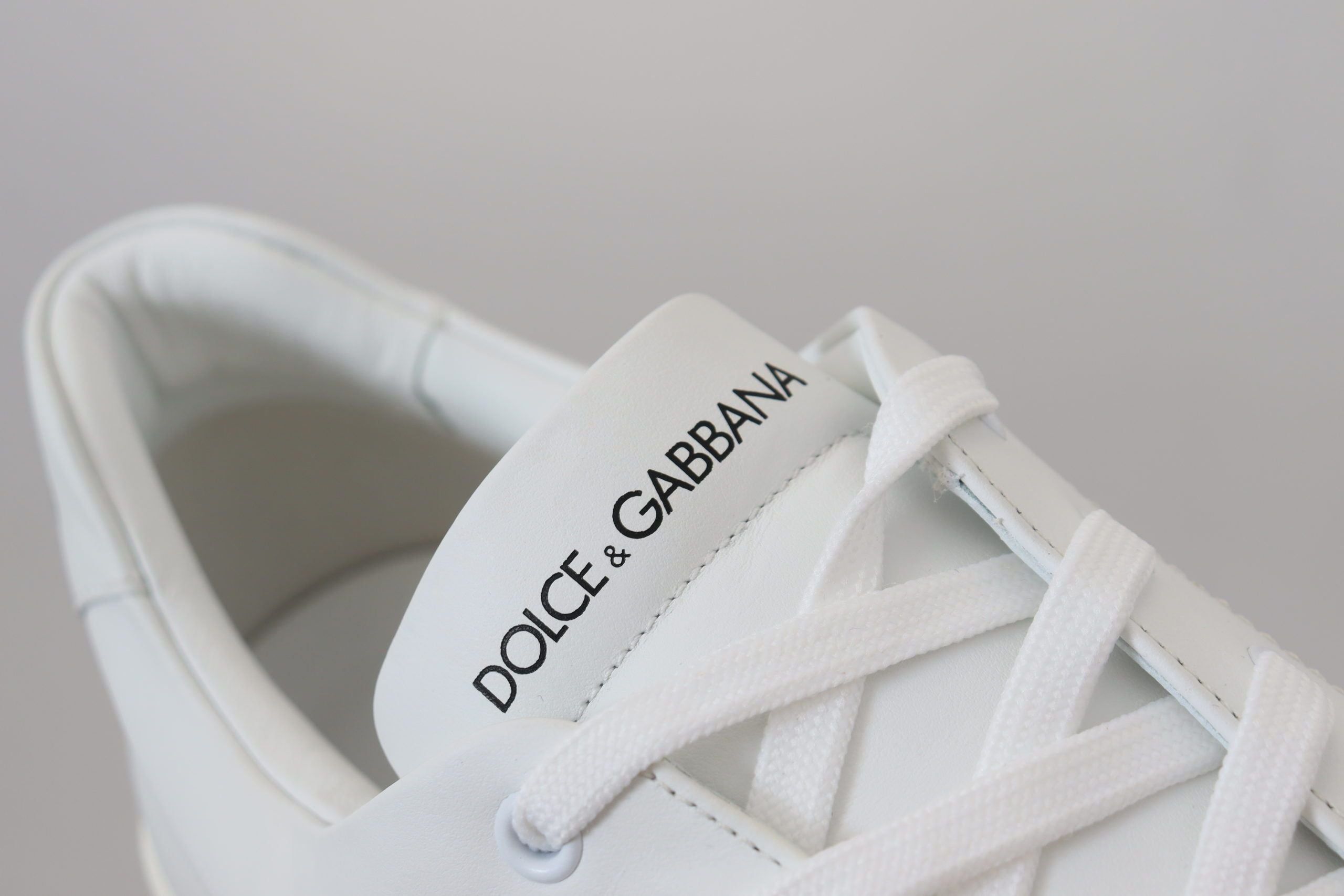 Witte leren DG-logo casual sneakers