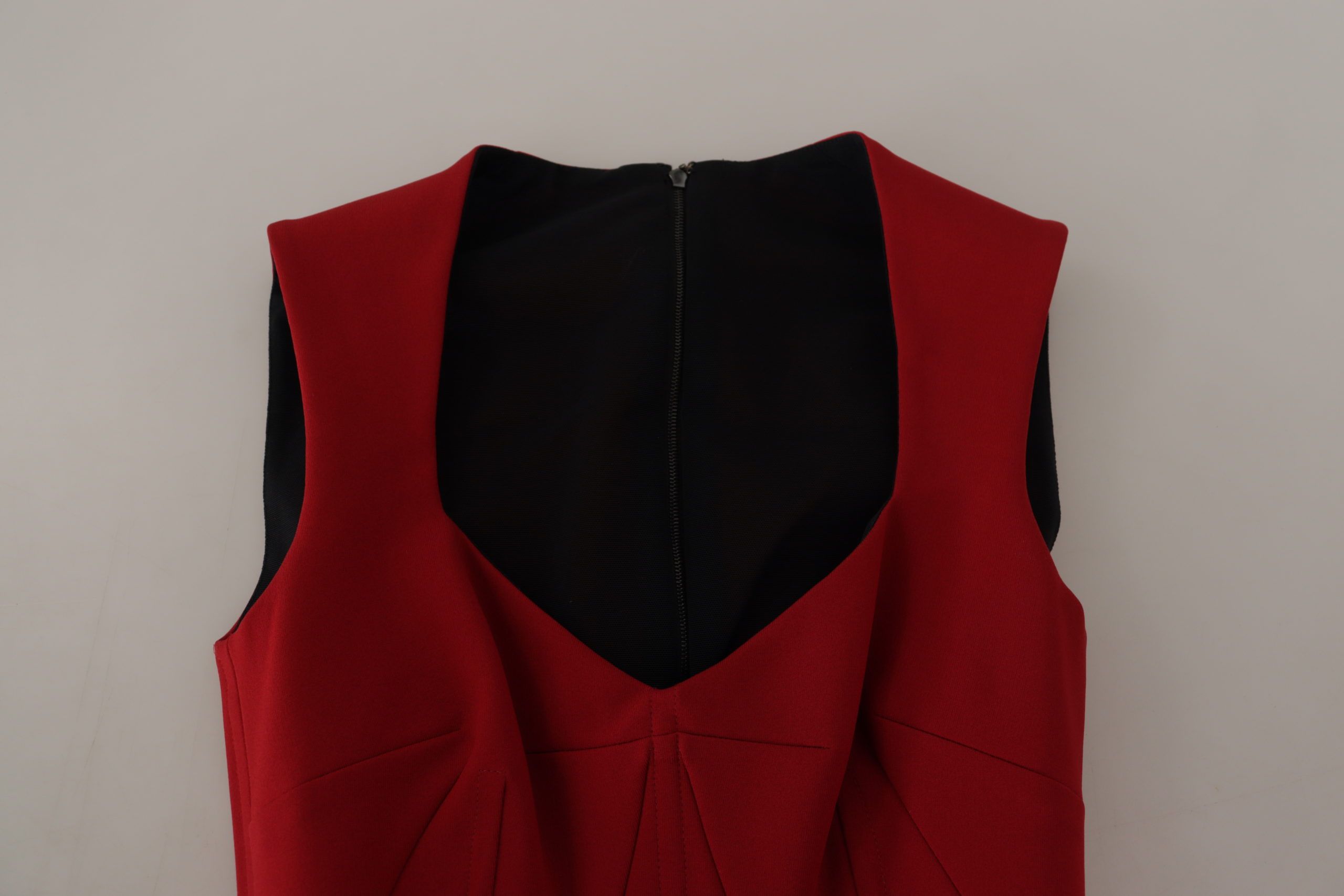 Rode sweetheart hals bodycon midi-jurk