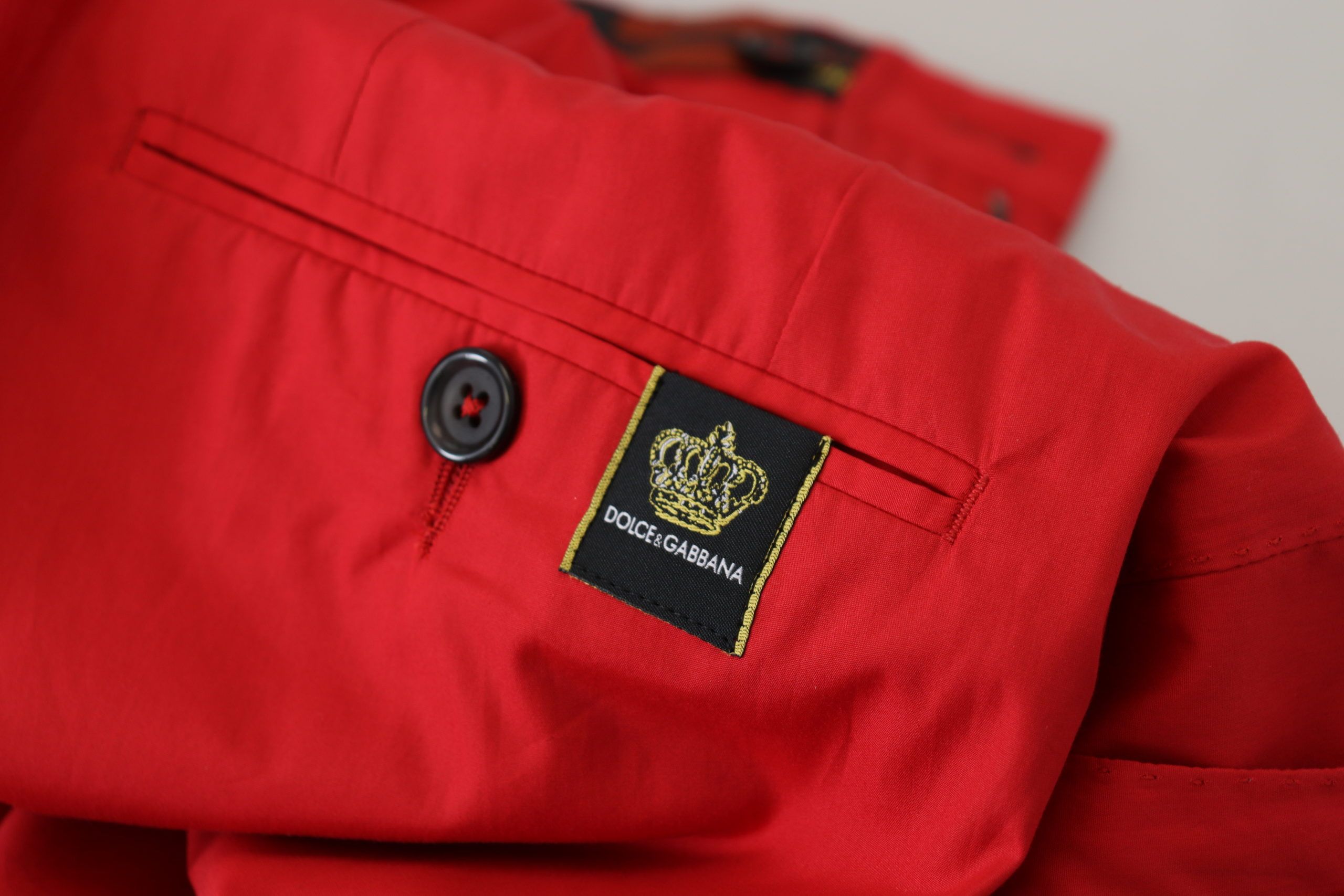 Rode katoenen slim fit broek Chino's
