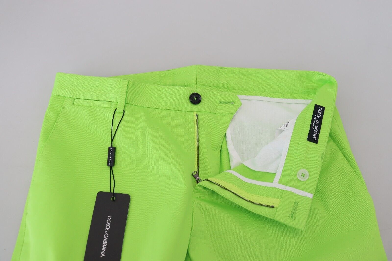Lichtgroene katoenen skinny herenbroek