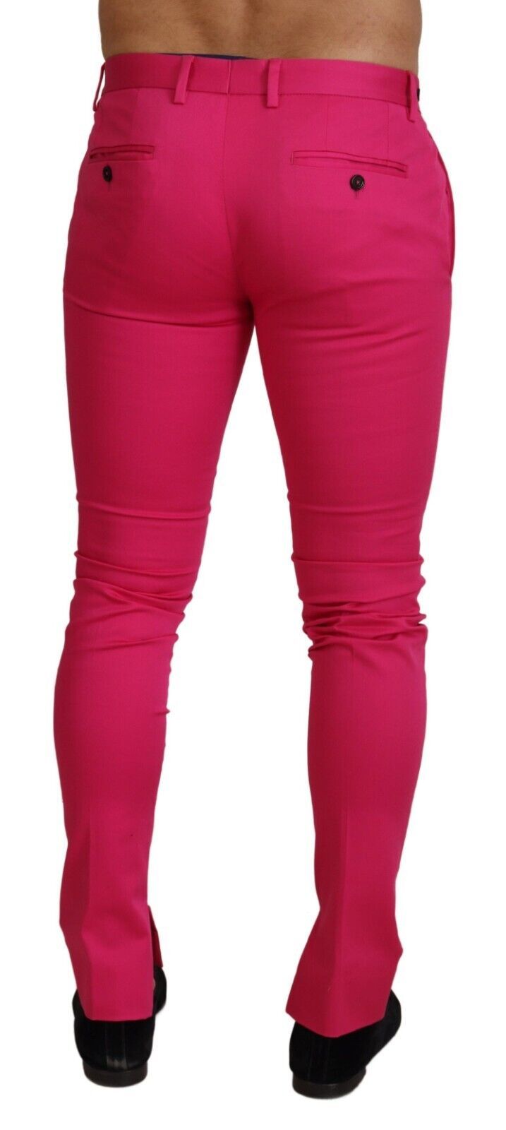 Roze broek met rits en gesp in de taille