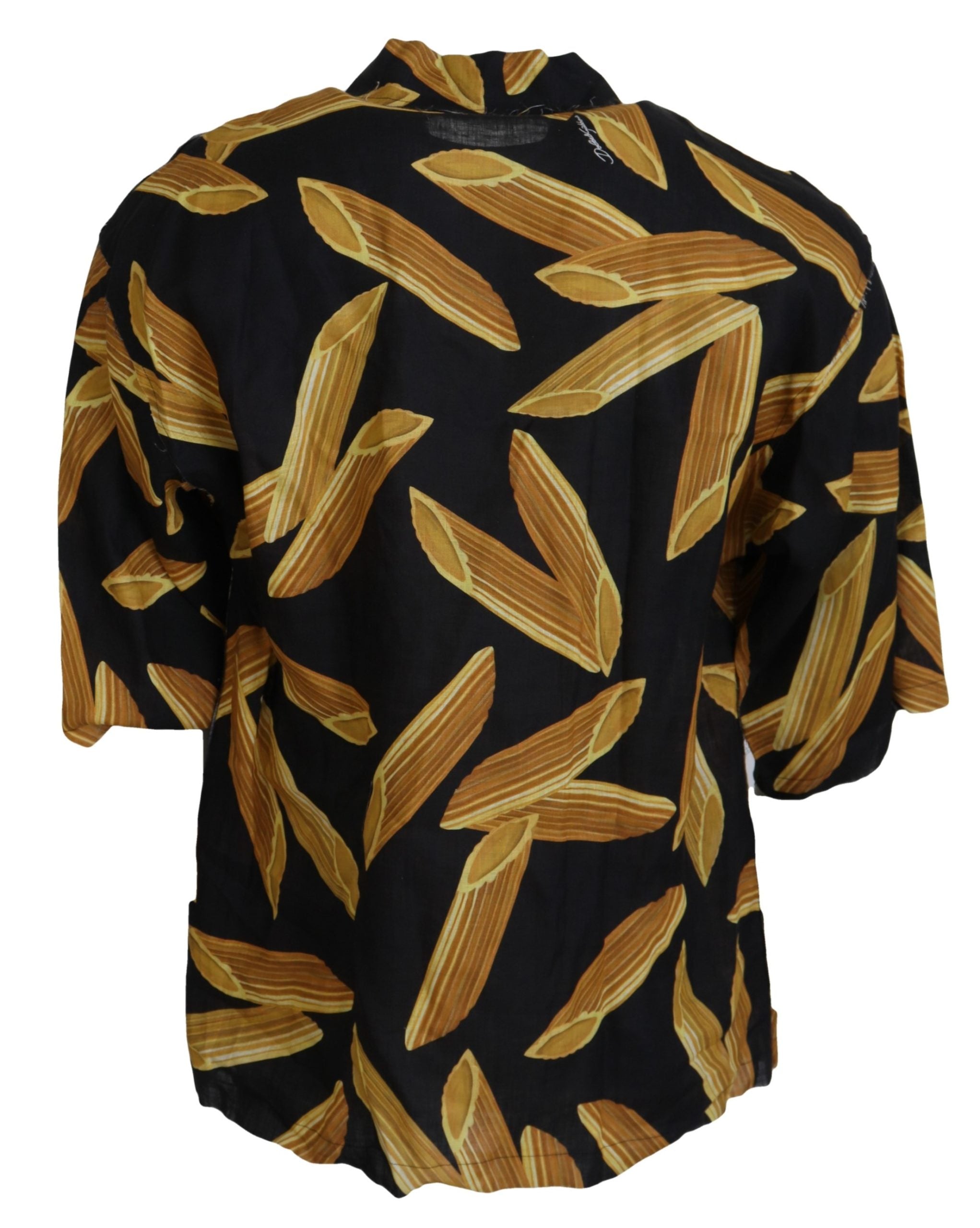 Zwart casual Penne Rigate linnen casual overhemd