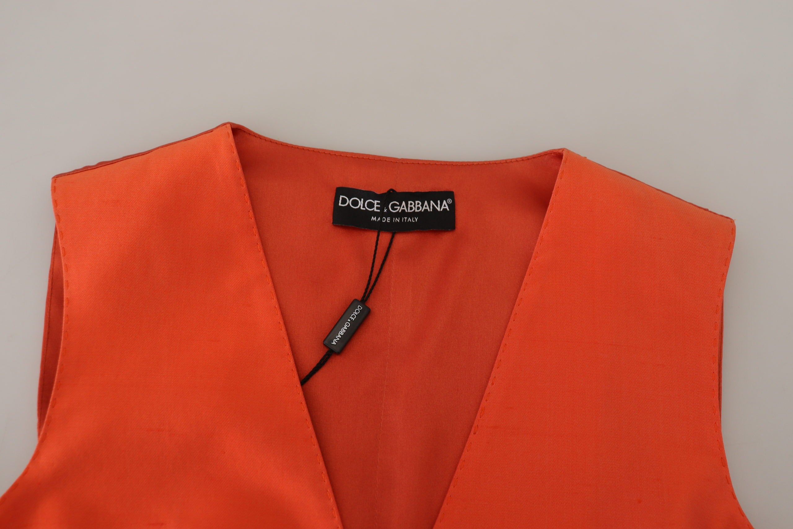Oranje mouwloos vest cropped vest top