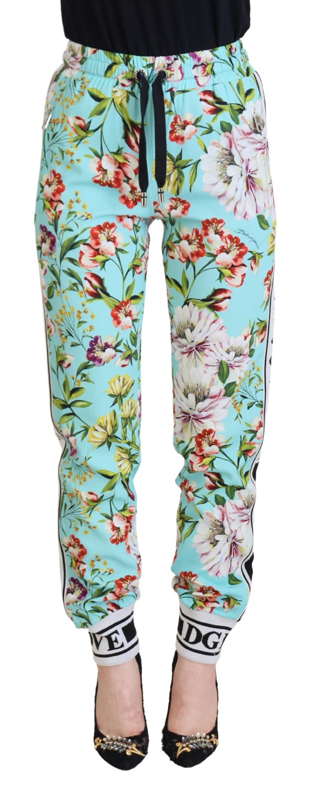 Multicolor bloemen joggingbroek