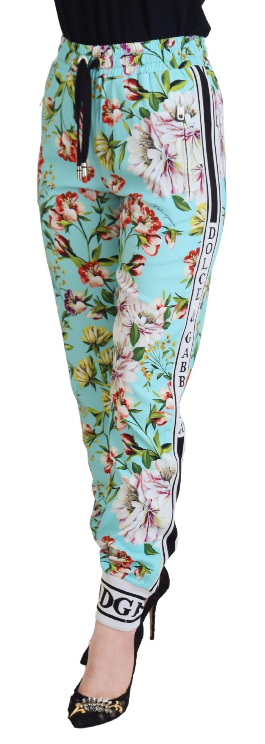 Multicolor bloemen joggingbroek