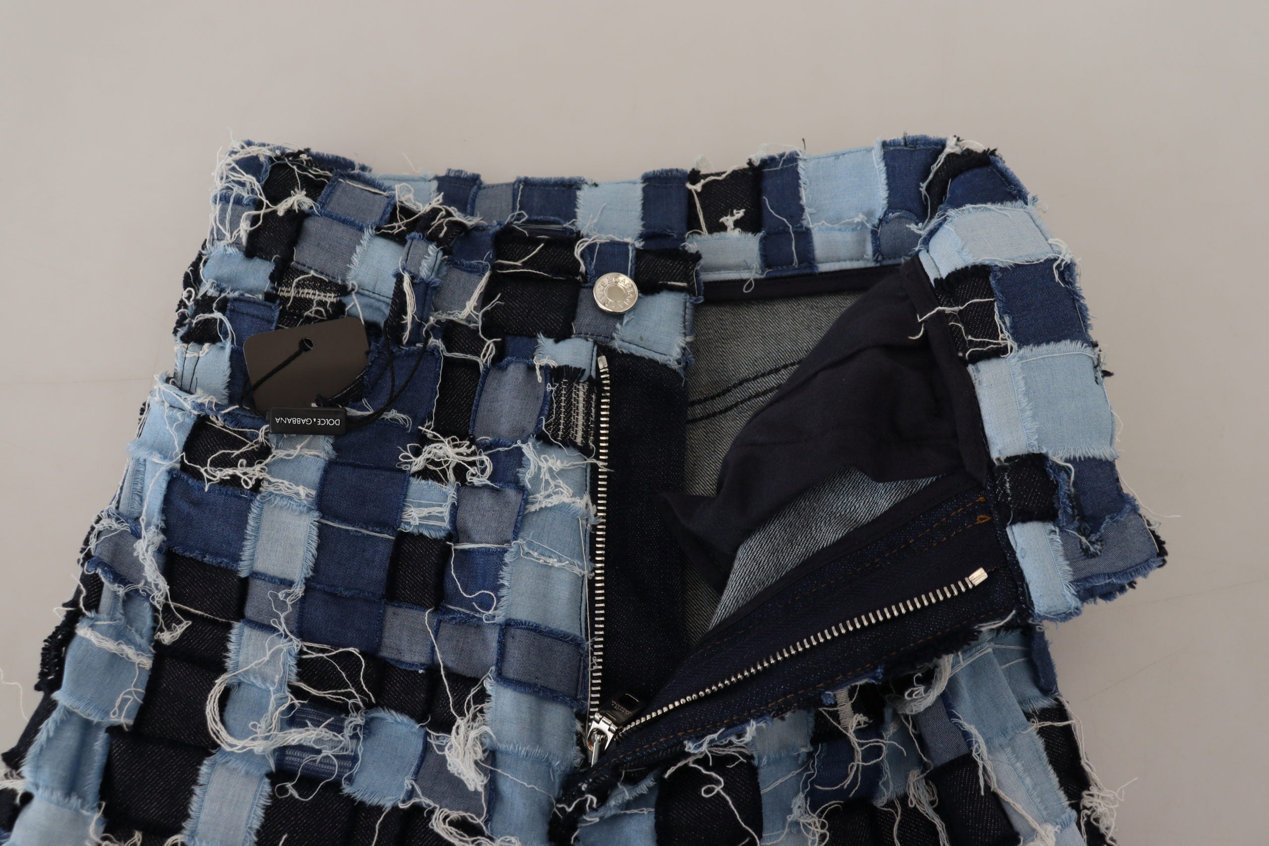 Multicolor Patchwork Katoenen Denim Jeans