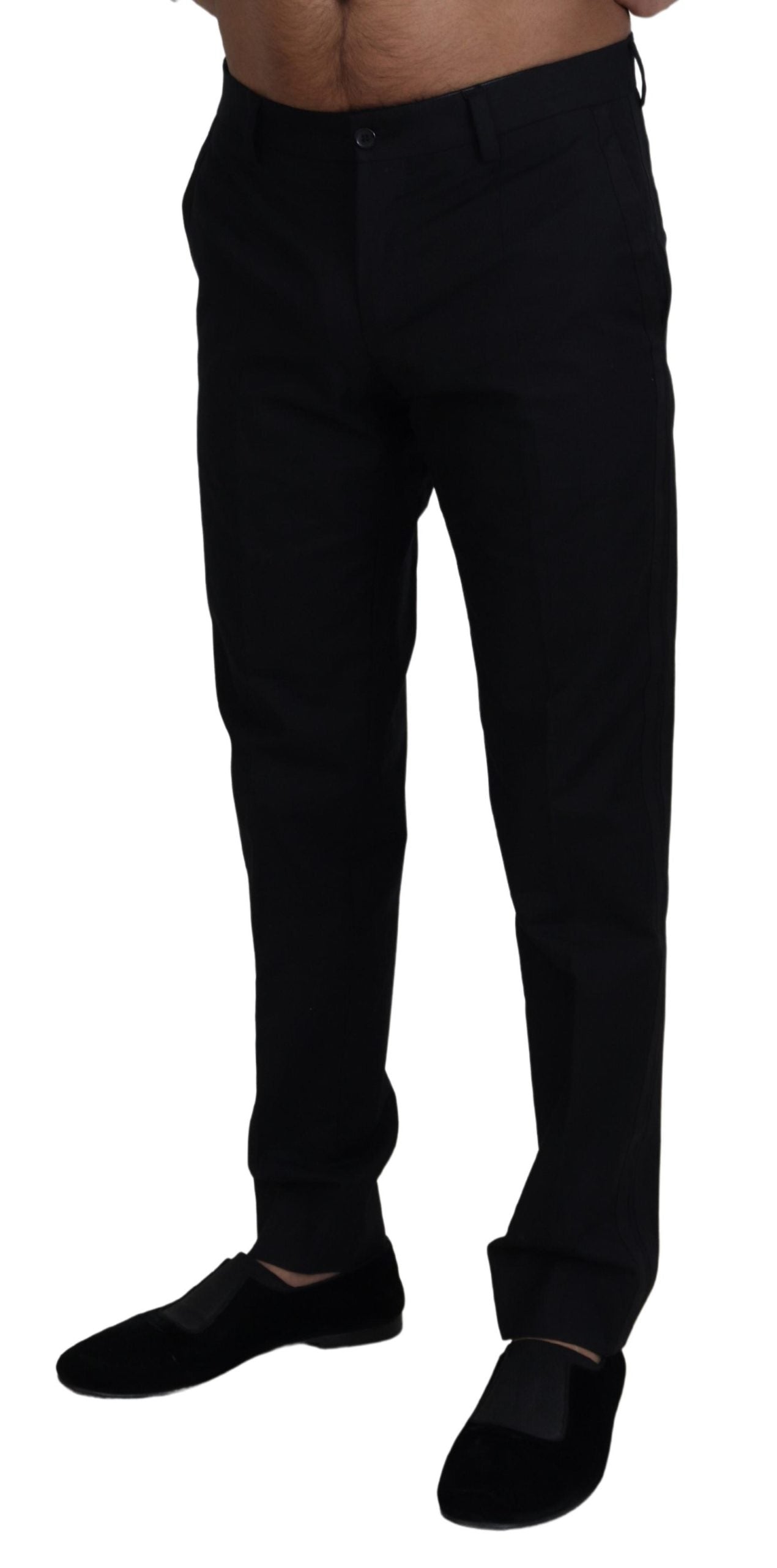 Zwarte chino formele katoenen broek