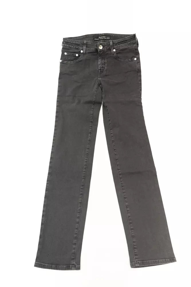 Zwarte katoenen damesjeans