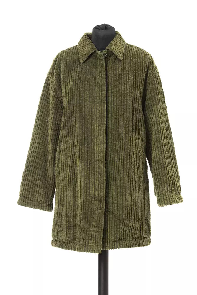 Groene katoenen damesjas