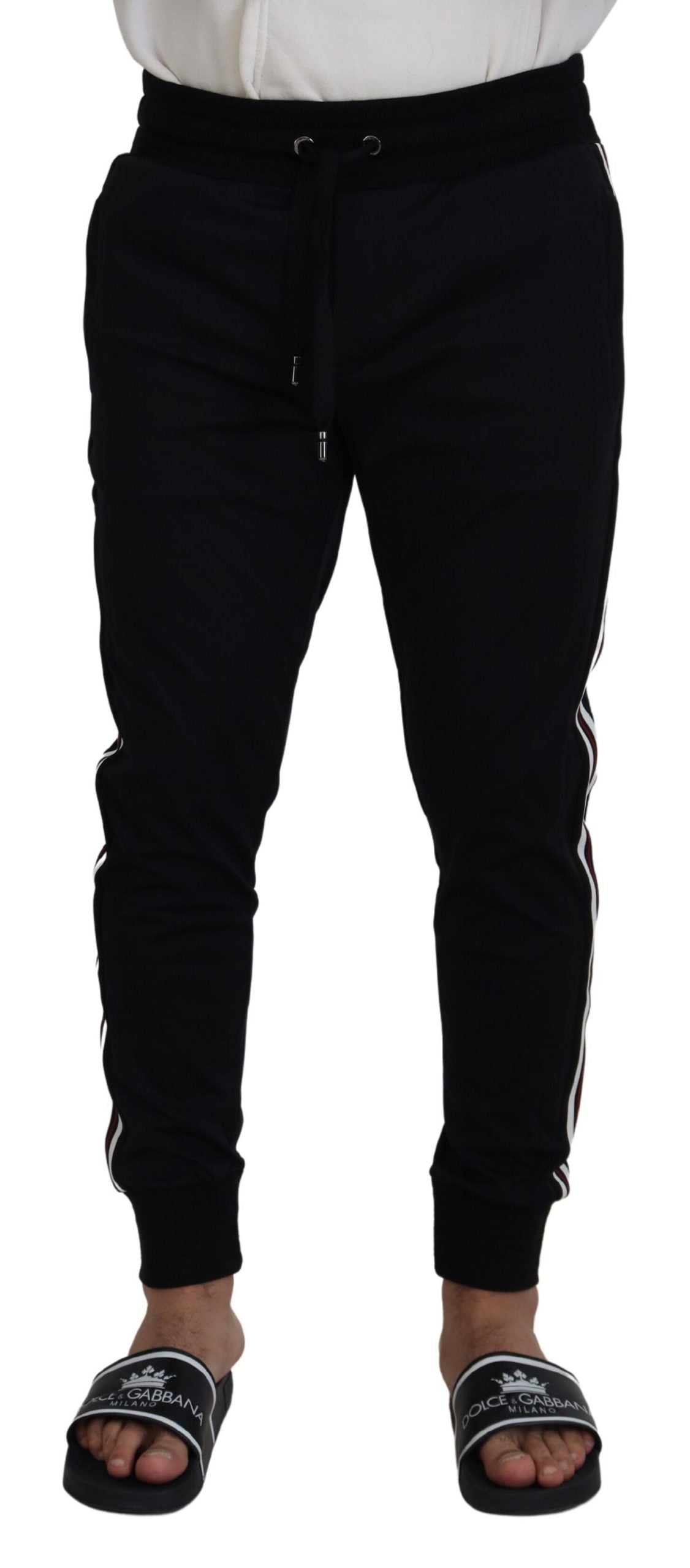 Zwarte DG Print Heren Joggingbroek