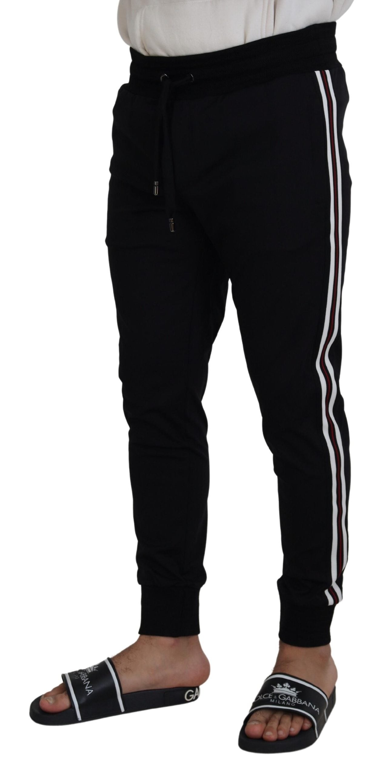 Zwarte DG Print Heren Joggingbroek