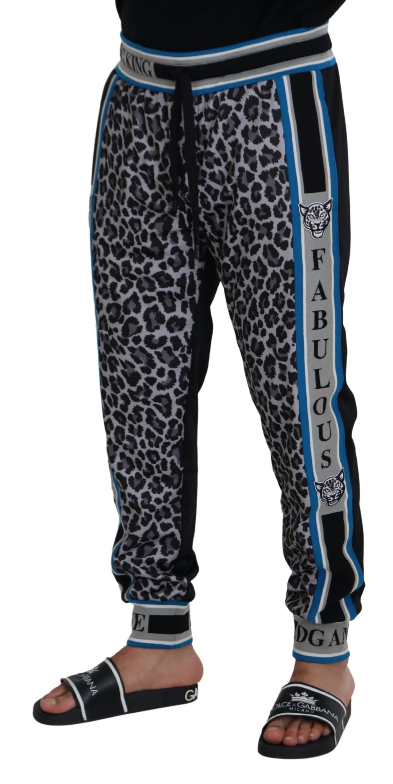 Multicolor DG King luipaardprint joggingbroek