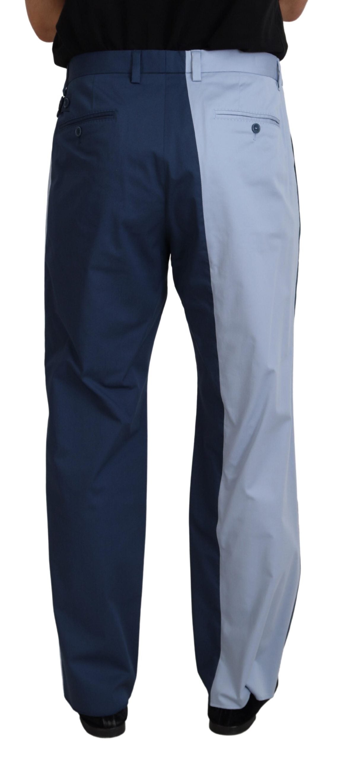 Blauwe katoenen rechte broek