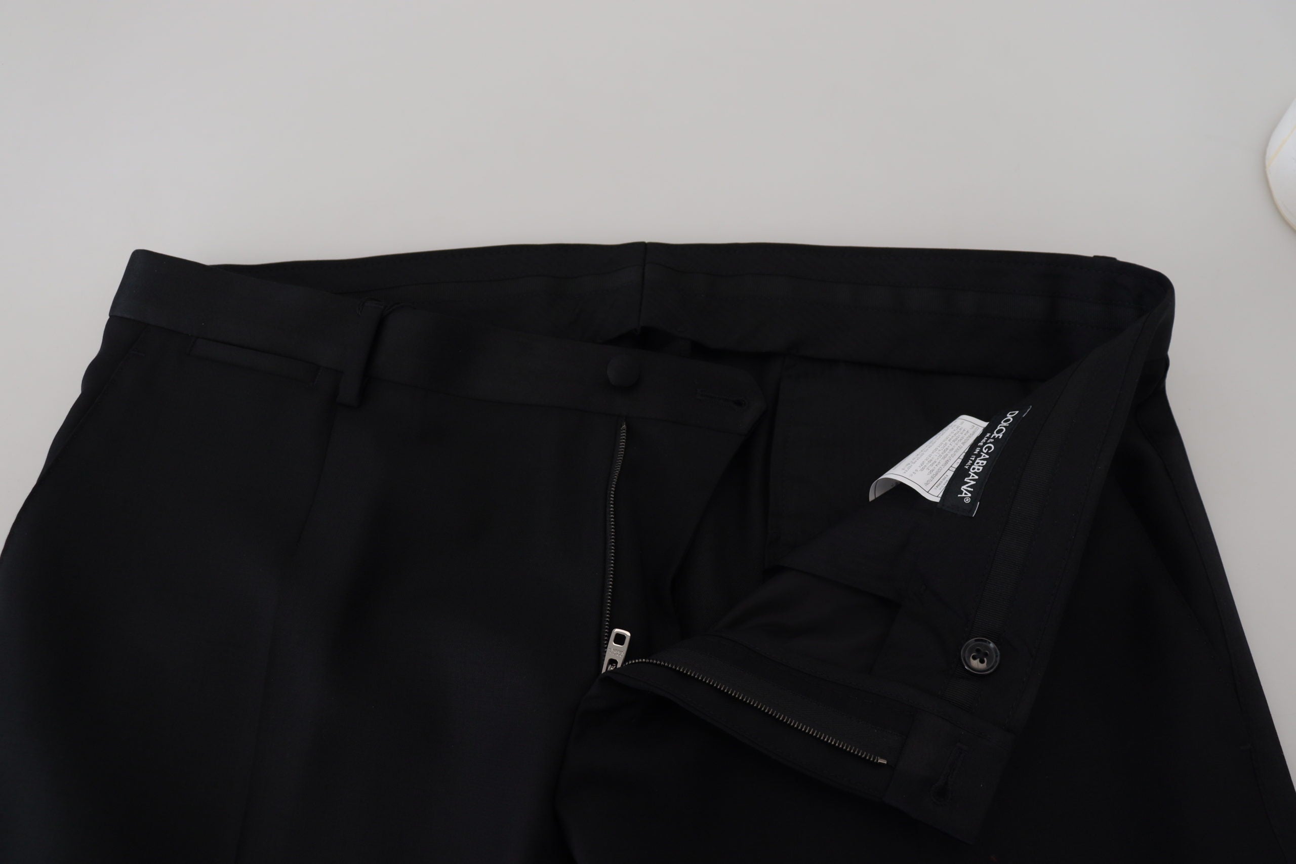 Zwarte wollen chino-formele broek