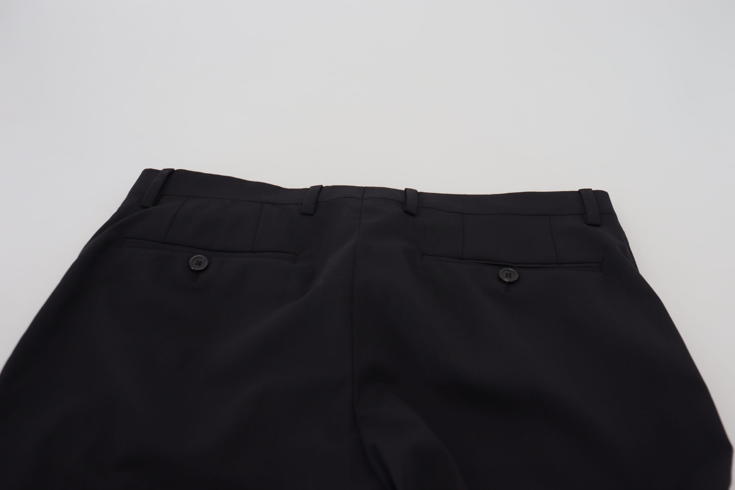 Zwarte wollen chino-formele broek
