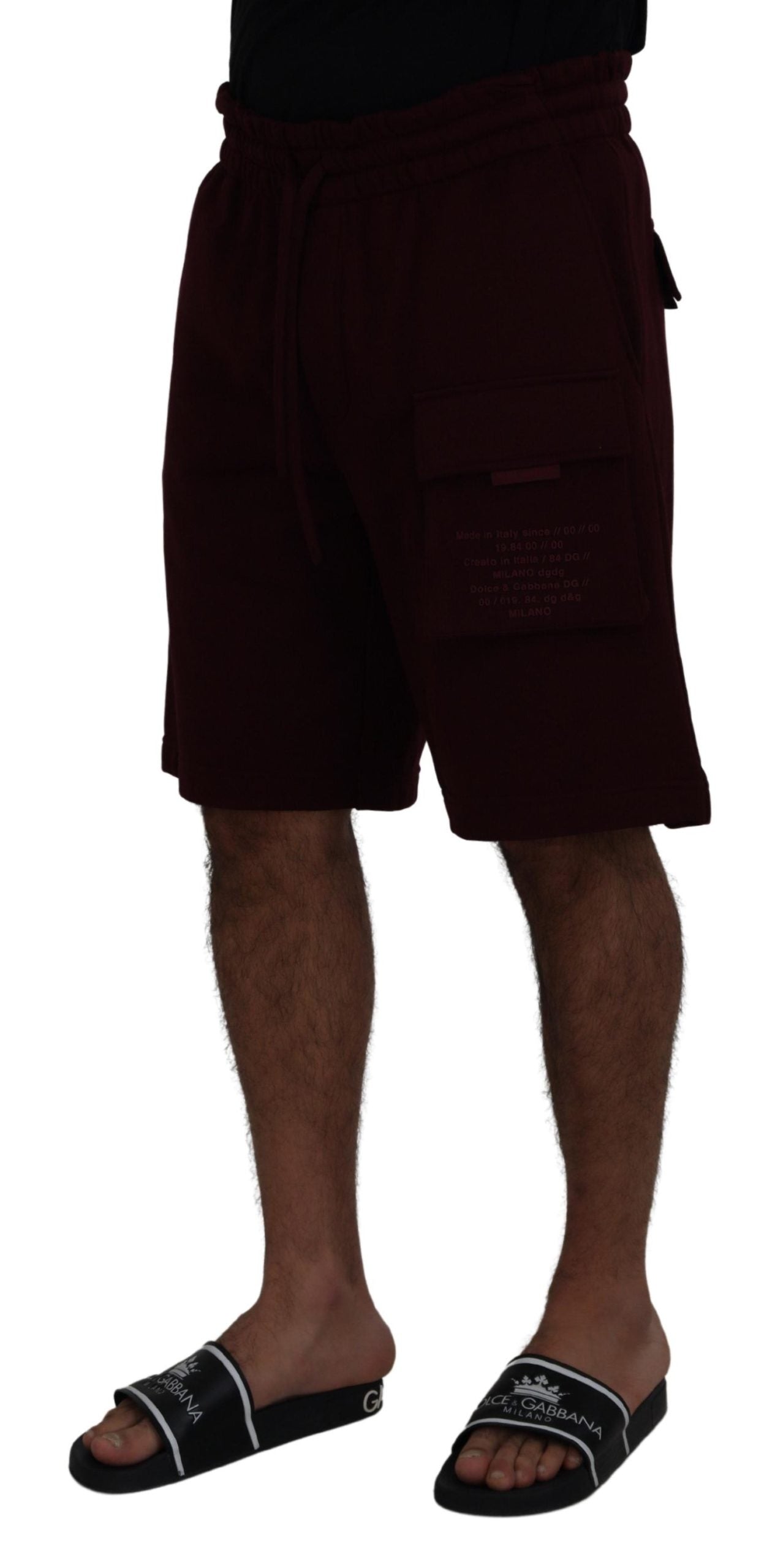 Maroon Bermuda Cargo Heren Shorts
