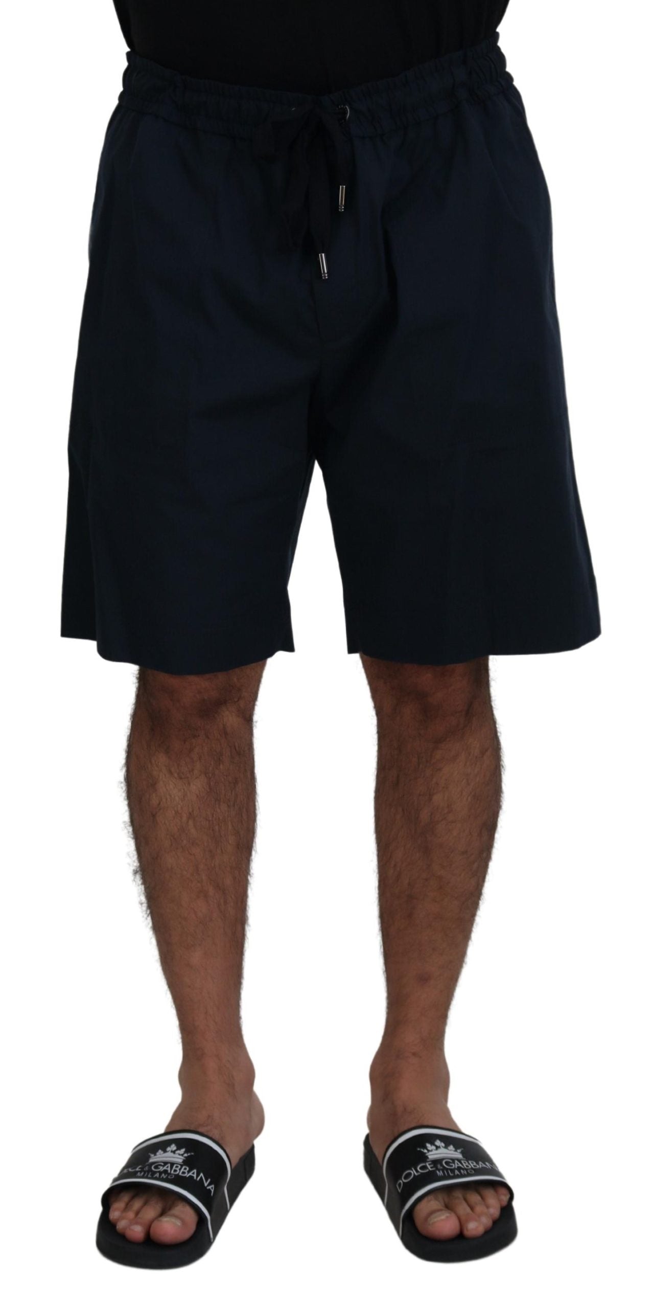 Blauwe Bermuda Mid Waist Casual Shorts