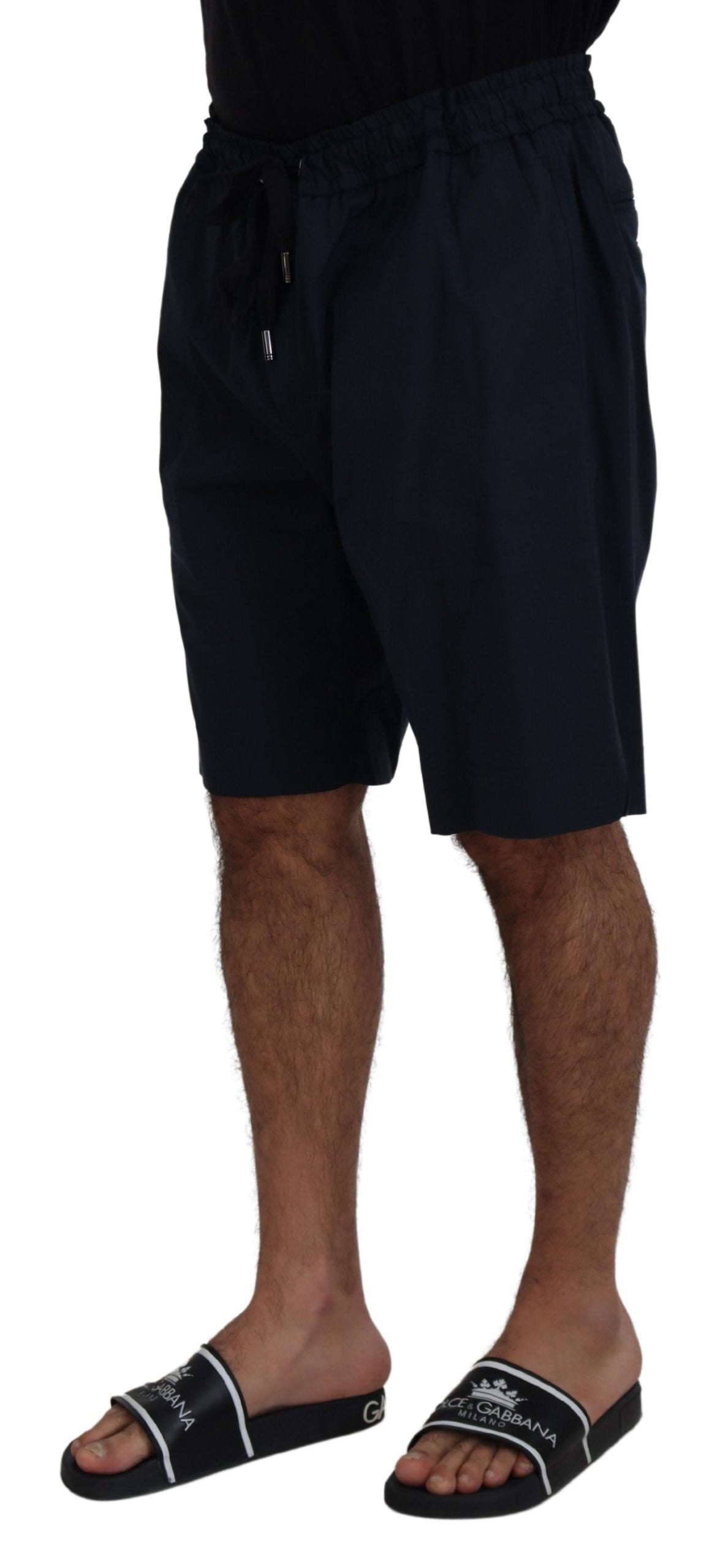 Blauwe Bermuda Mid Waist Casual Shorts