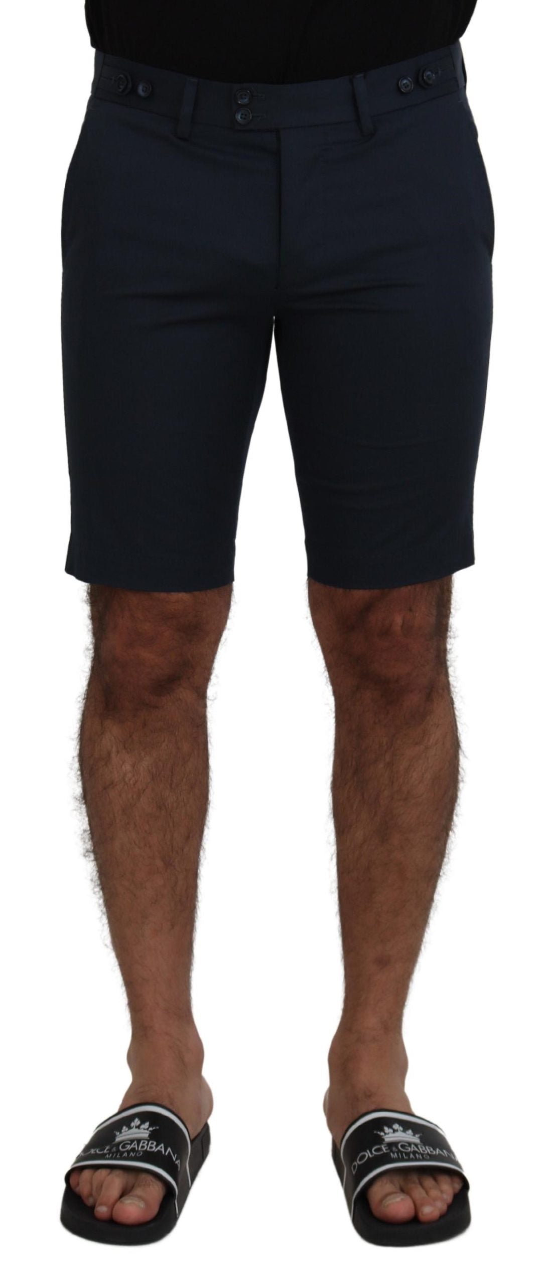 Blauwe Bermuda lage taille heren shorts