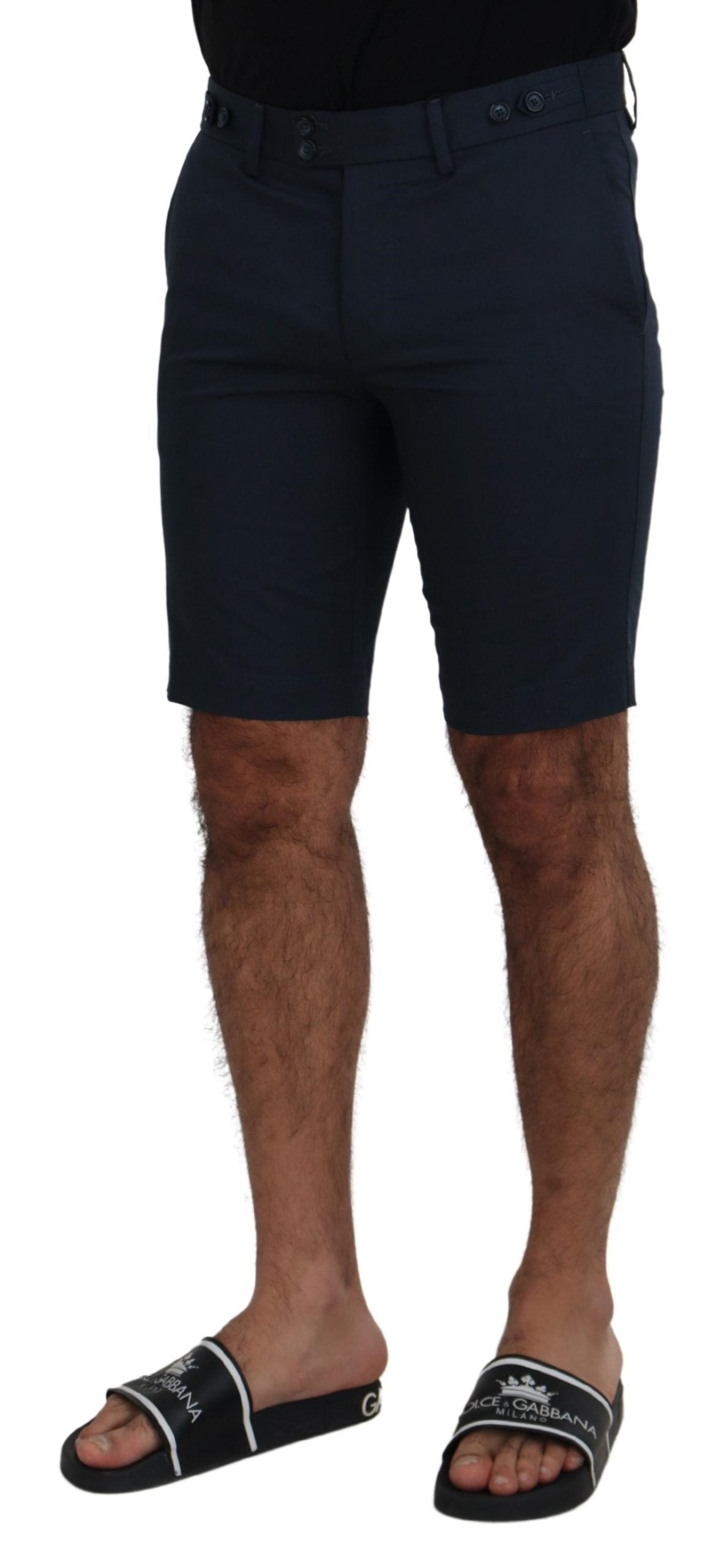 Blauwe Bermuda lage taille heren shorts