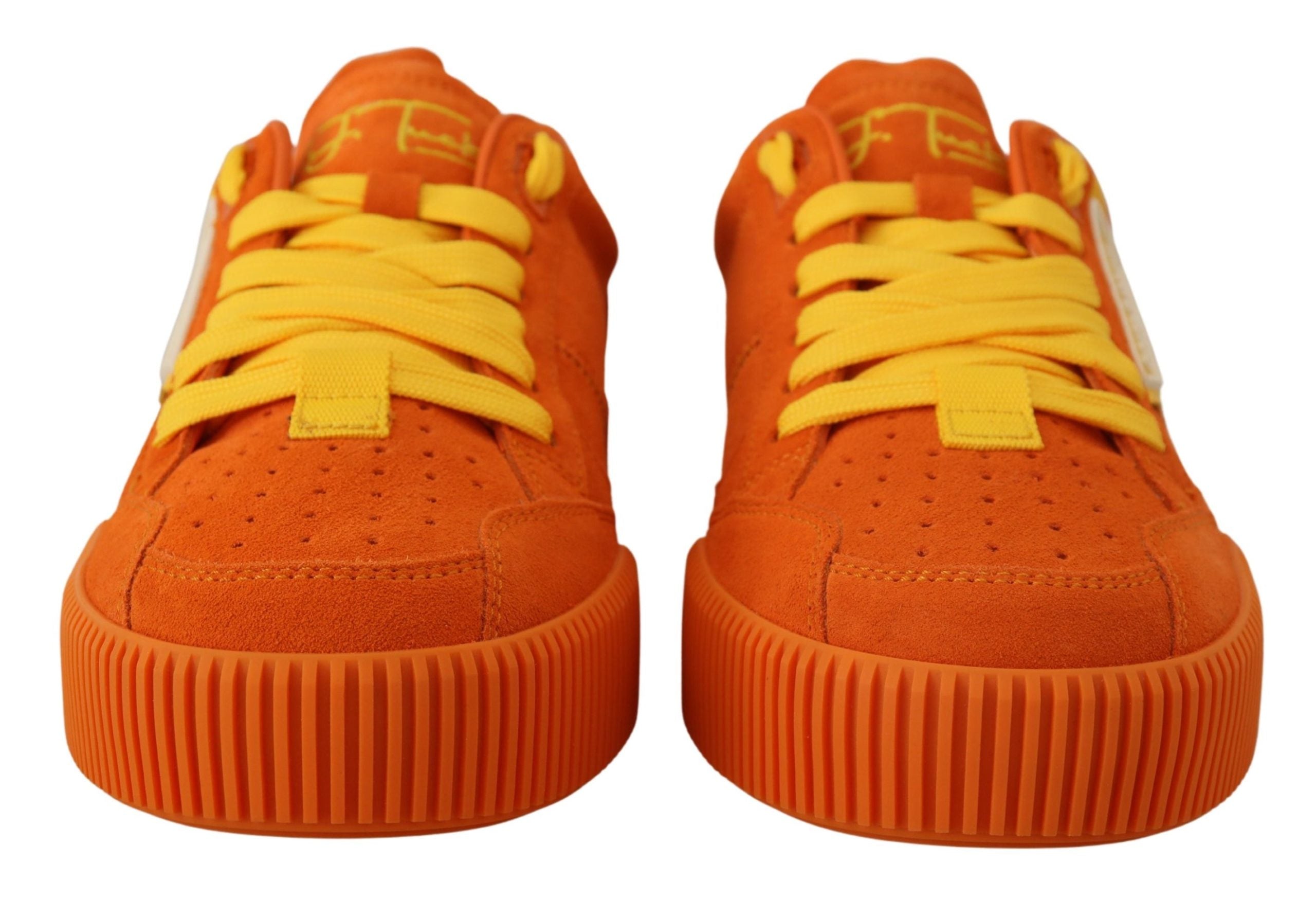 Oranje leren Pj Tucker sneakers