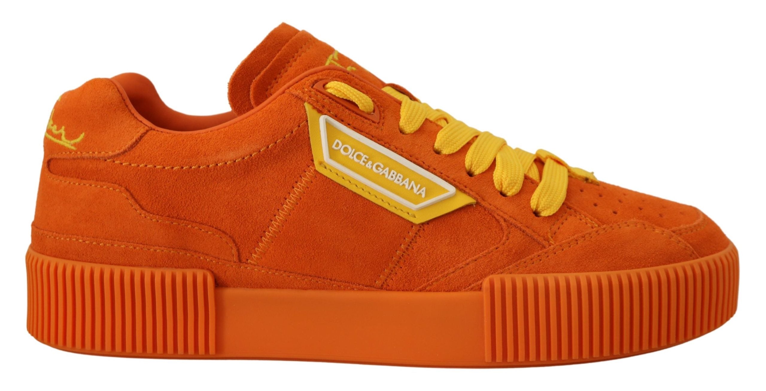 Oranje leren Pj Tucker sneakers
