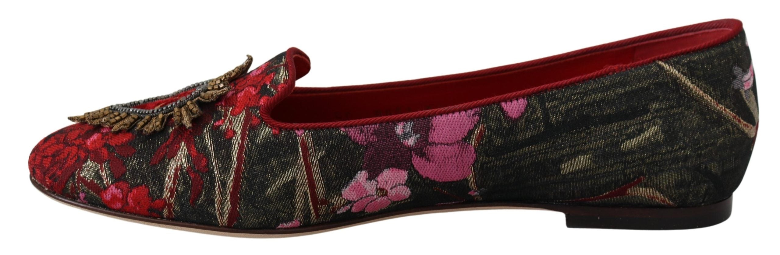 Multicolor Jacquard Sacred Heart Patch Slip On Schoenen