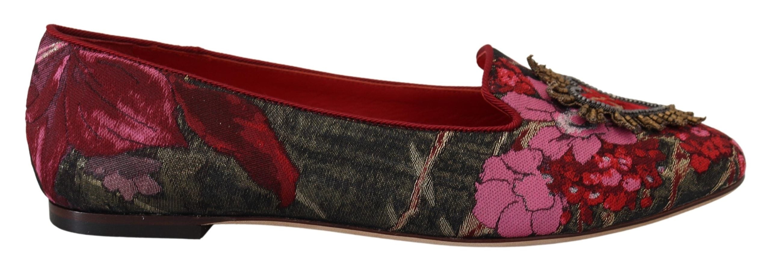 Multicolor Jacquard Sacred Heart Patch Slip On Schoenen