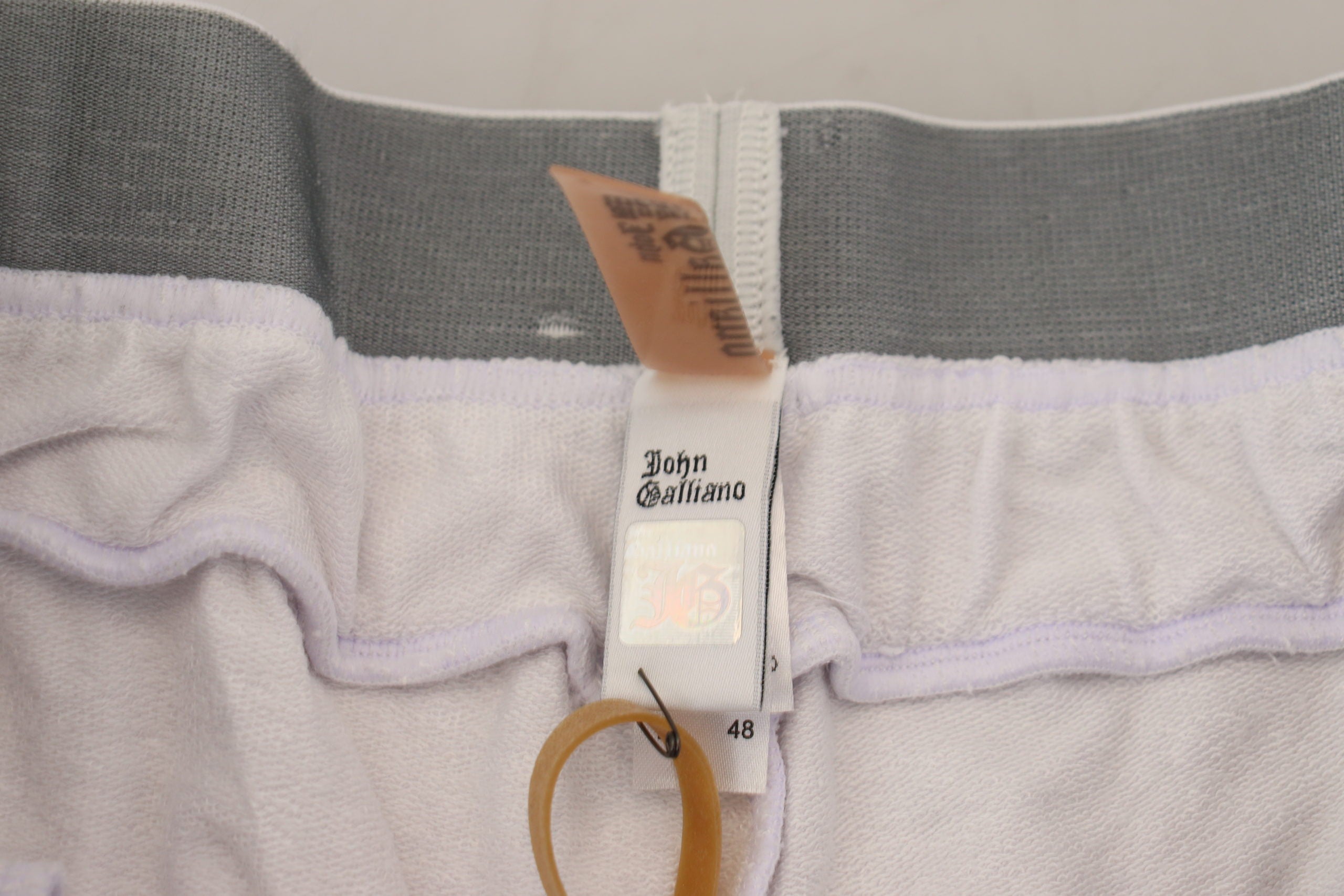 Witte katoenen logo joggingbroek voor heren