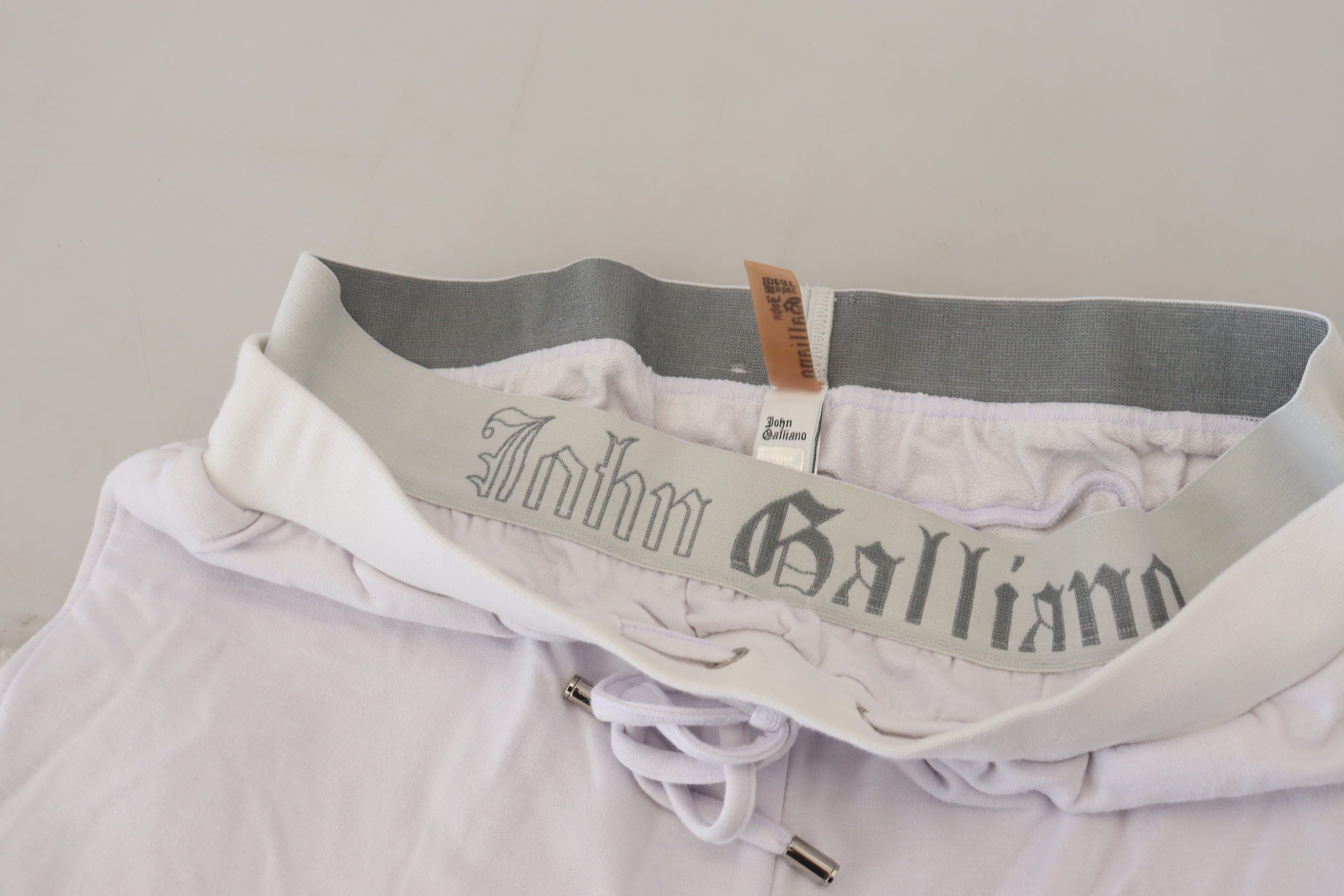 Witte katoenen logo joggingbroek voor heren