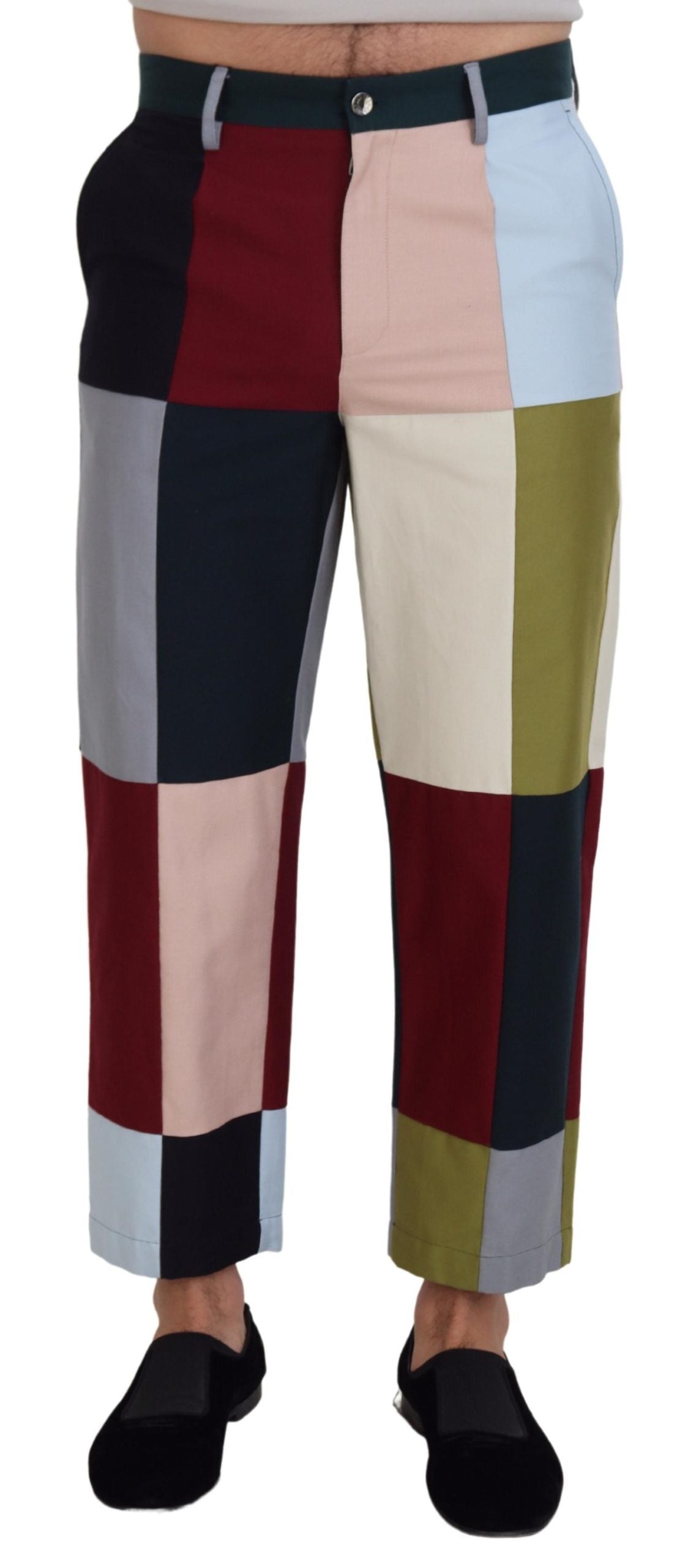 Multicolor katoenen patchworkbroek