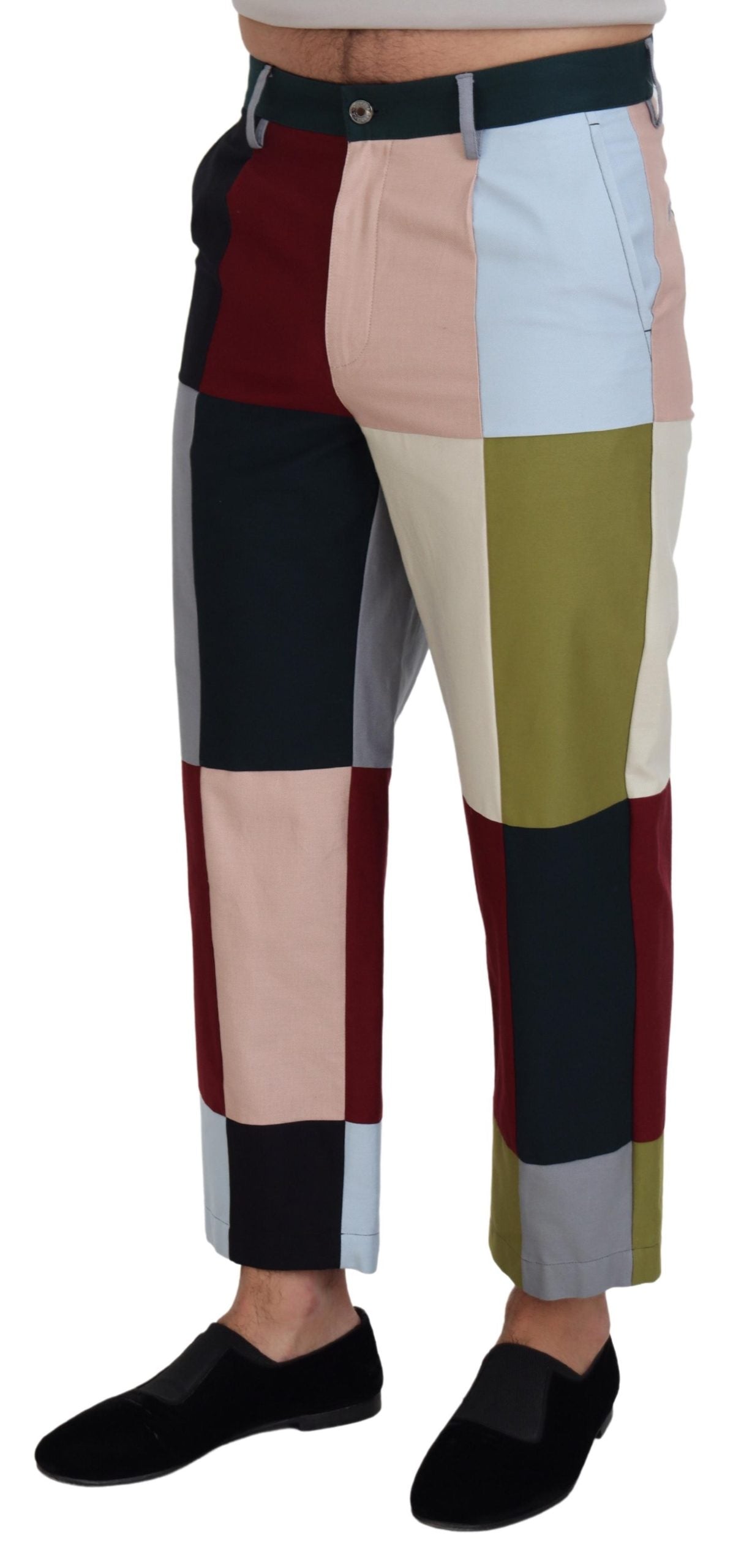 Multicolor katoenen patchworkbroek
