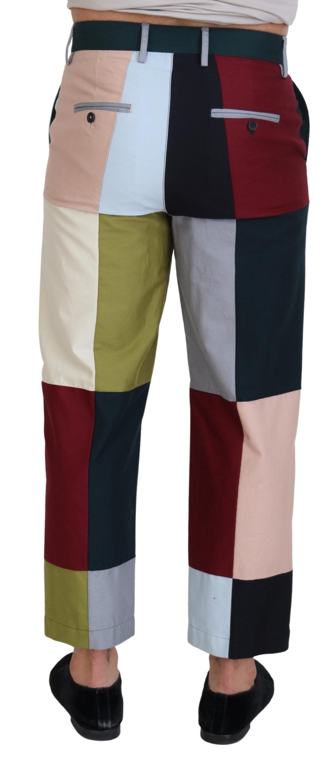 Multicolor katoenen patchworkbroek