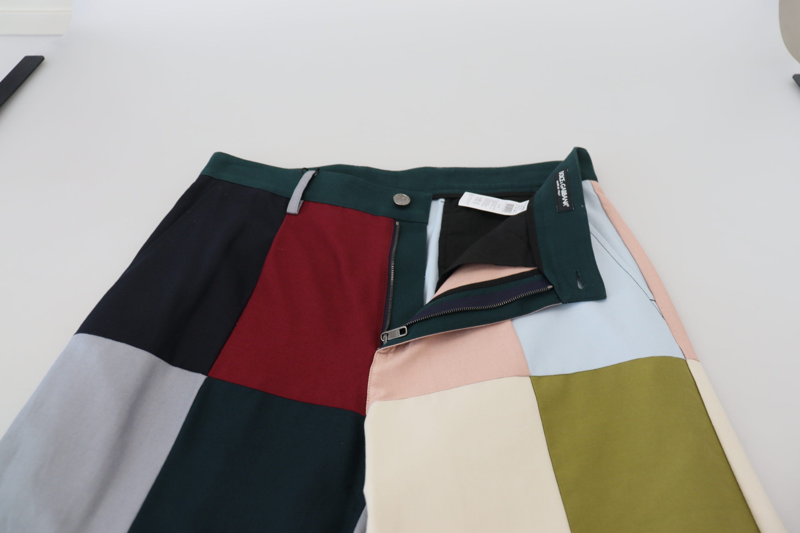 Multicolor katoenen patchworkbroek