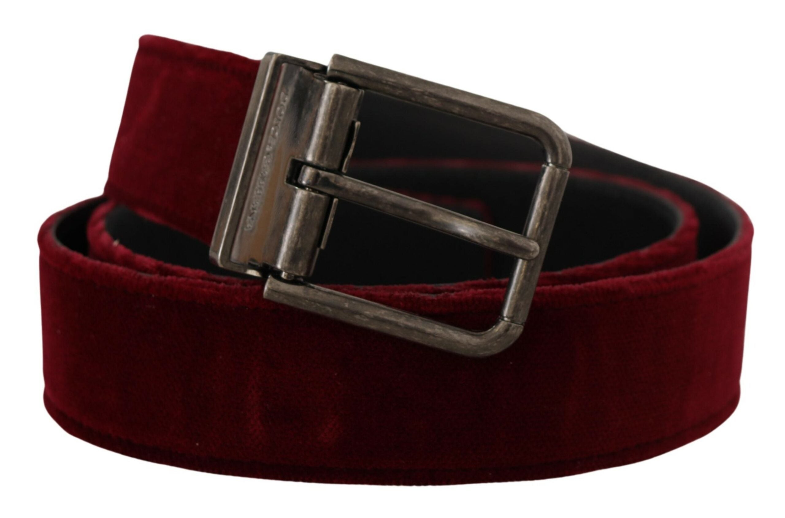 Kastanjebruine fluwelen leren brede vintage metalen gesp riem