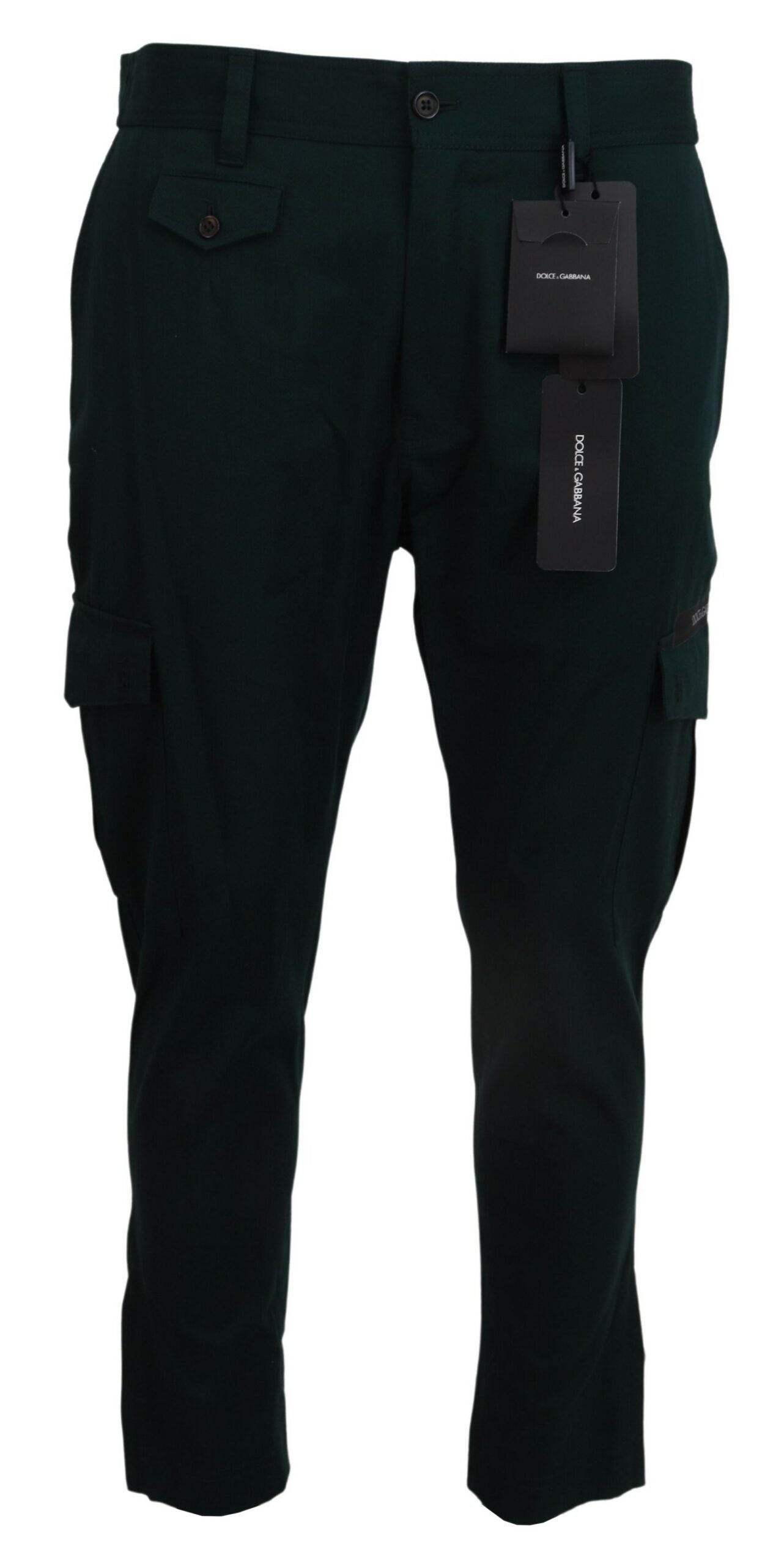 Groene Cargo Katoenen Stretch Jeans Broek