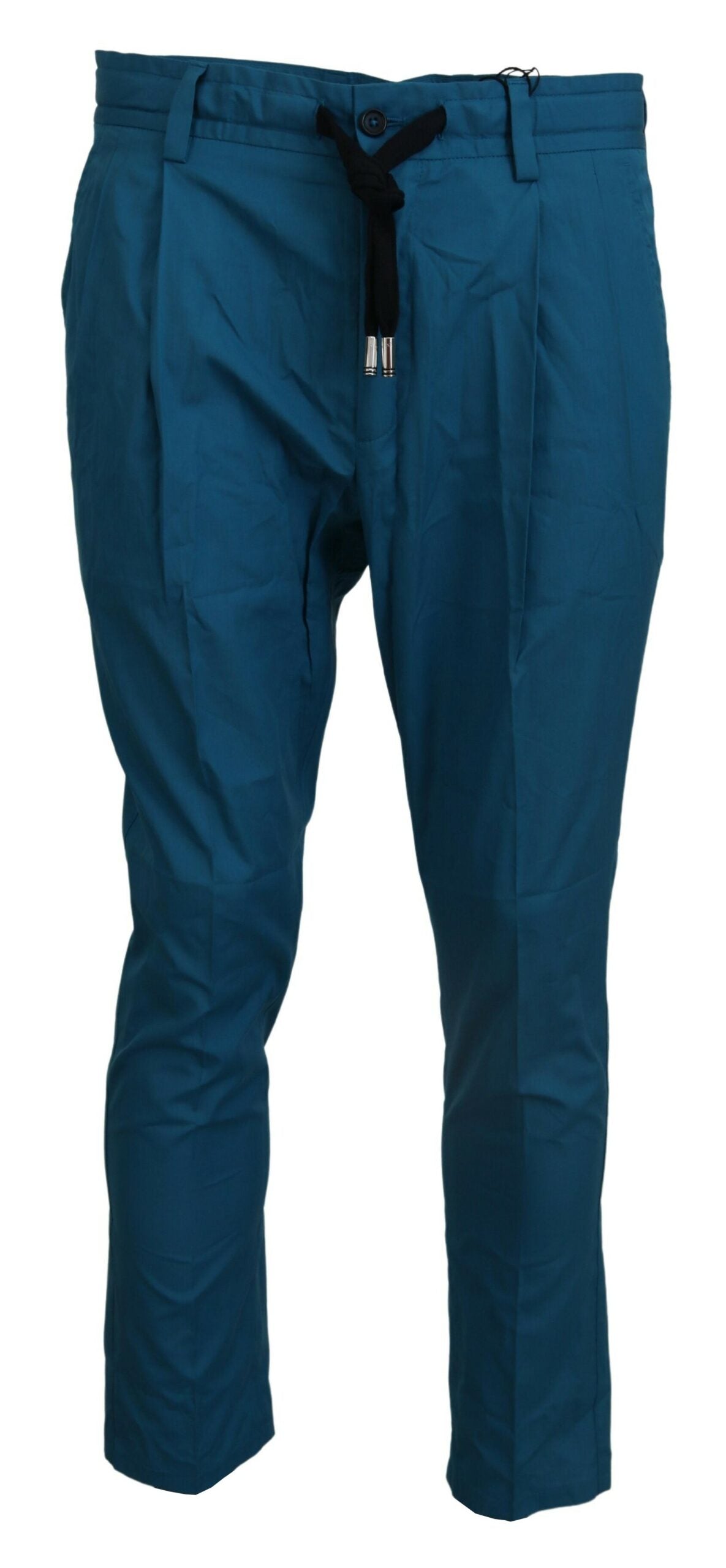 Blauwe katoenen chinobroeken